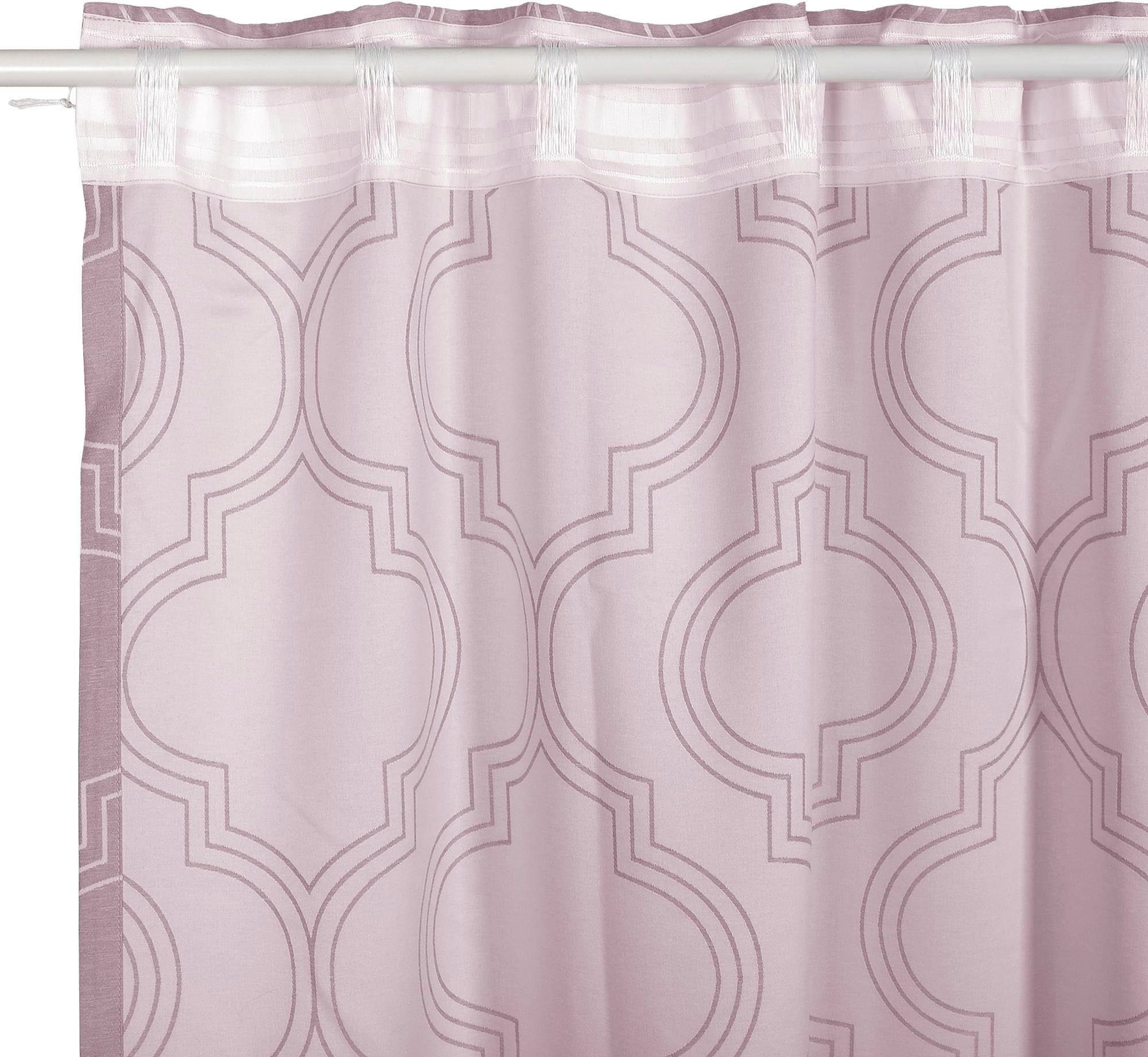 Vorhang Triana, Jacquard Multifunktionsband rosé St), Leonique, verschiedene (1 blickdicht, Größen blickdicht