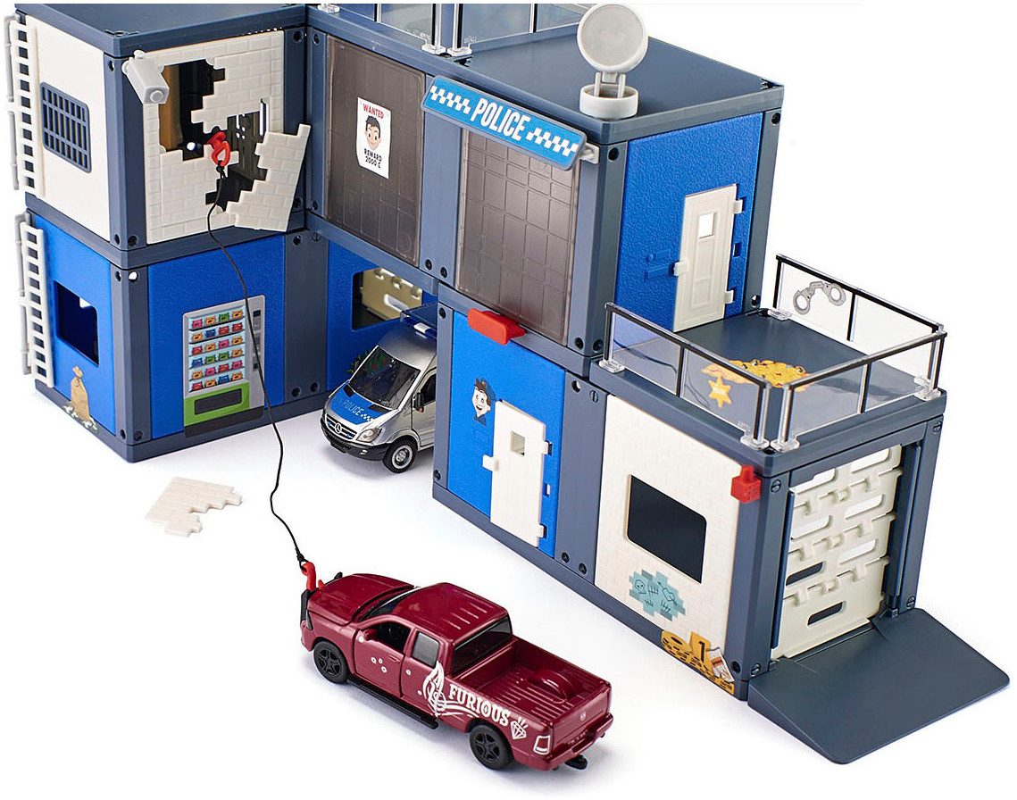 Siku Spiel-Polizeistation SIKU World, Polizeistation (5510), mit Licht und weiteren Funktionen