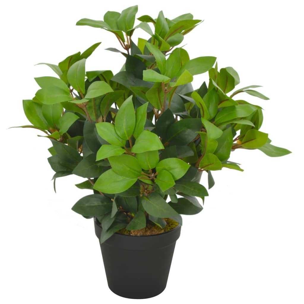 Kunstpflanze Künstliche Pflanze Lorbeerbaum mit Topf Grün 40 cm