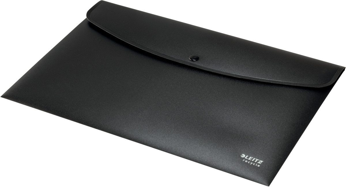 LEITZ Fächermappe Sammelmappe Recycle A4 PP schwarz