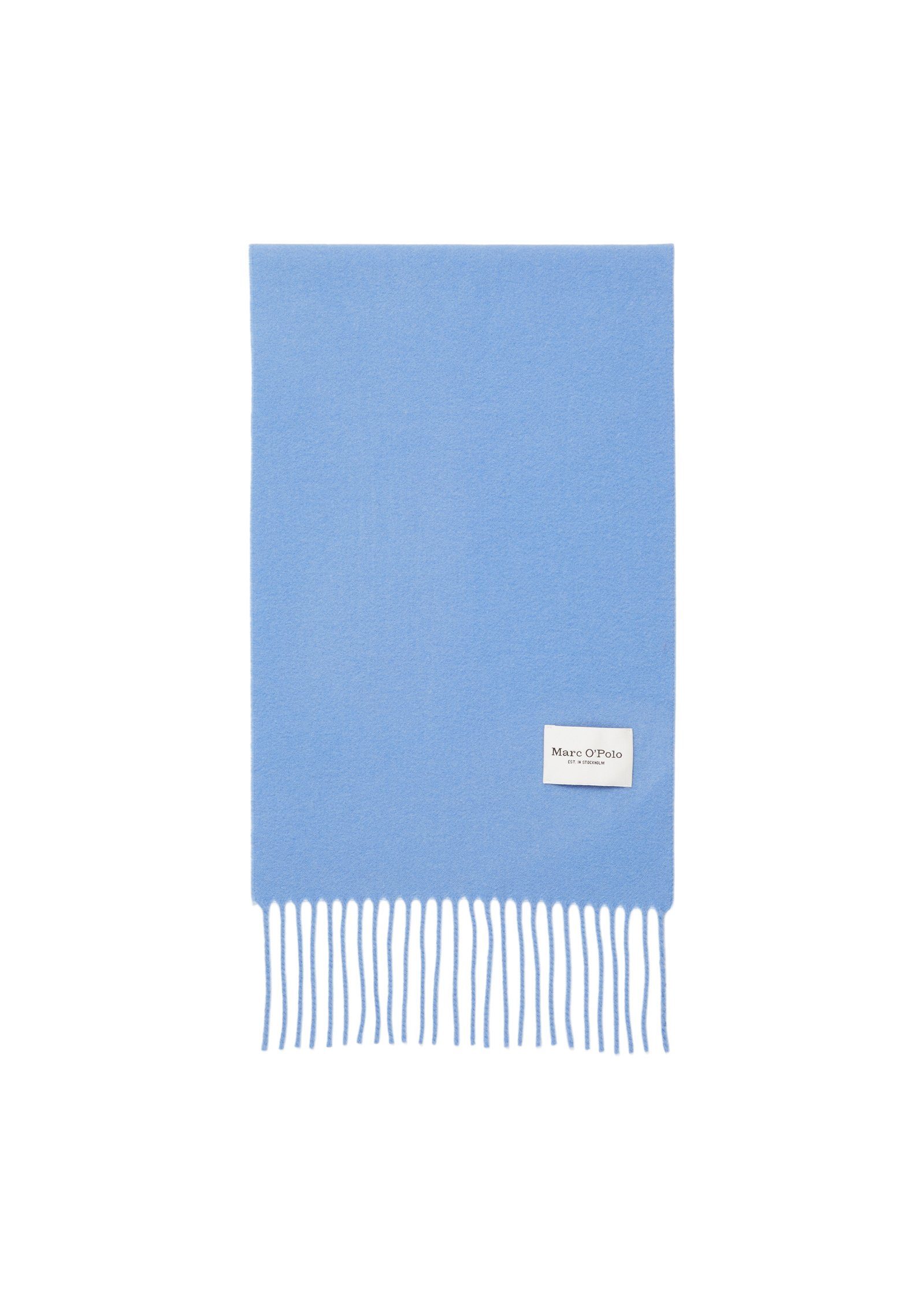 Marc O'Polo Schal aus softer Schurwolle blau