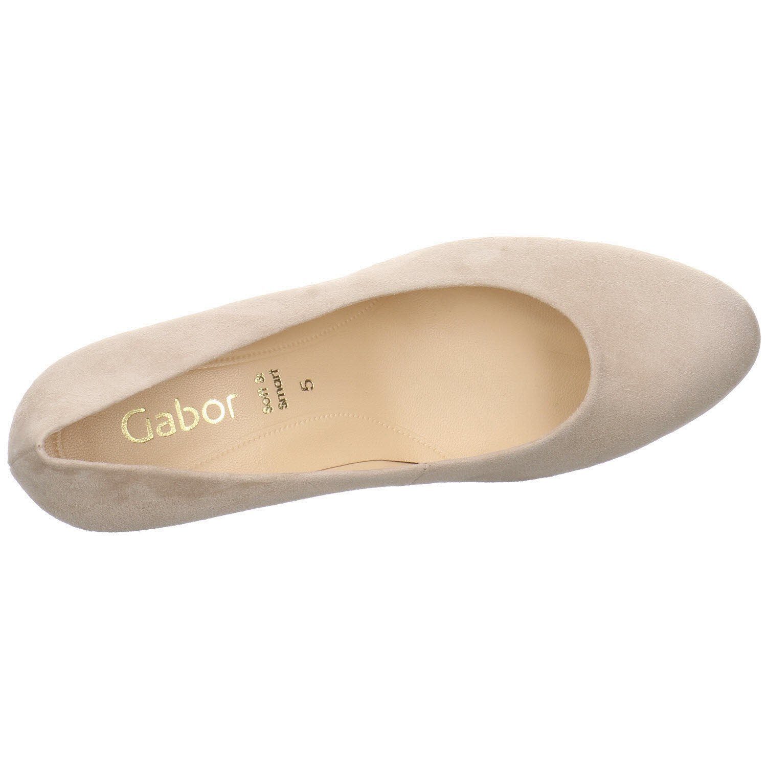 Beige Pumps Elegant Gabor Schuhe Pumps Veloursleder (07301847) Pumps Damen Klassisch