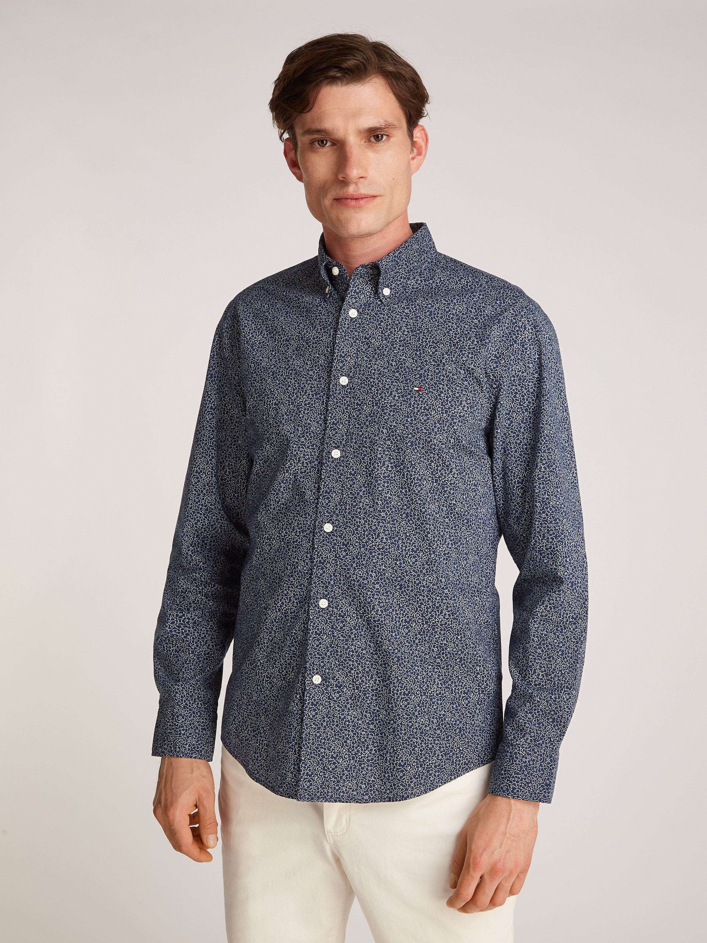 Tommy Hilfiger Langarmhemd FLEX POPLIN LINR günstig online kaufen