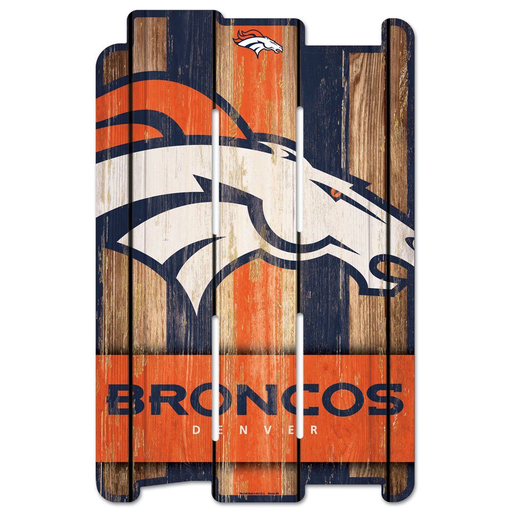 WinCraft Wanddekoobjekt PLANK Holzschild Sign NFL Denver Broncos