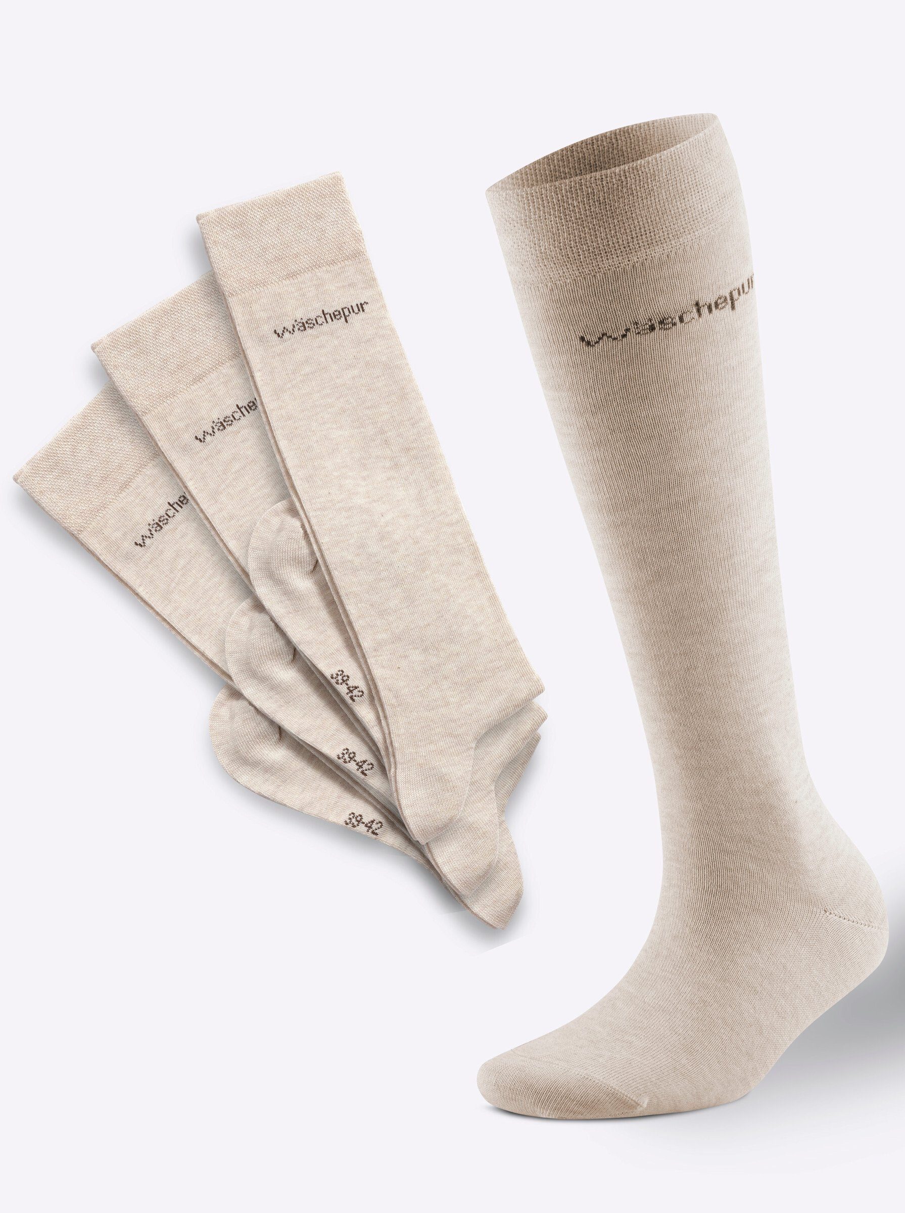 beige Freizeitsocken WEIDEN WITT (3-Paar)