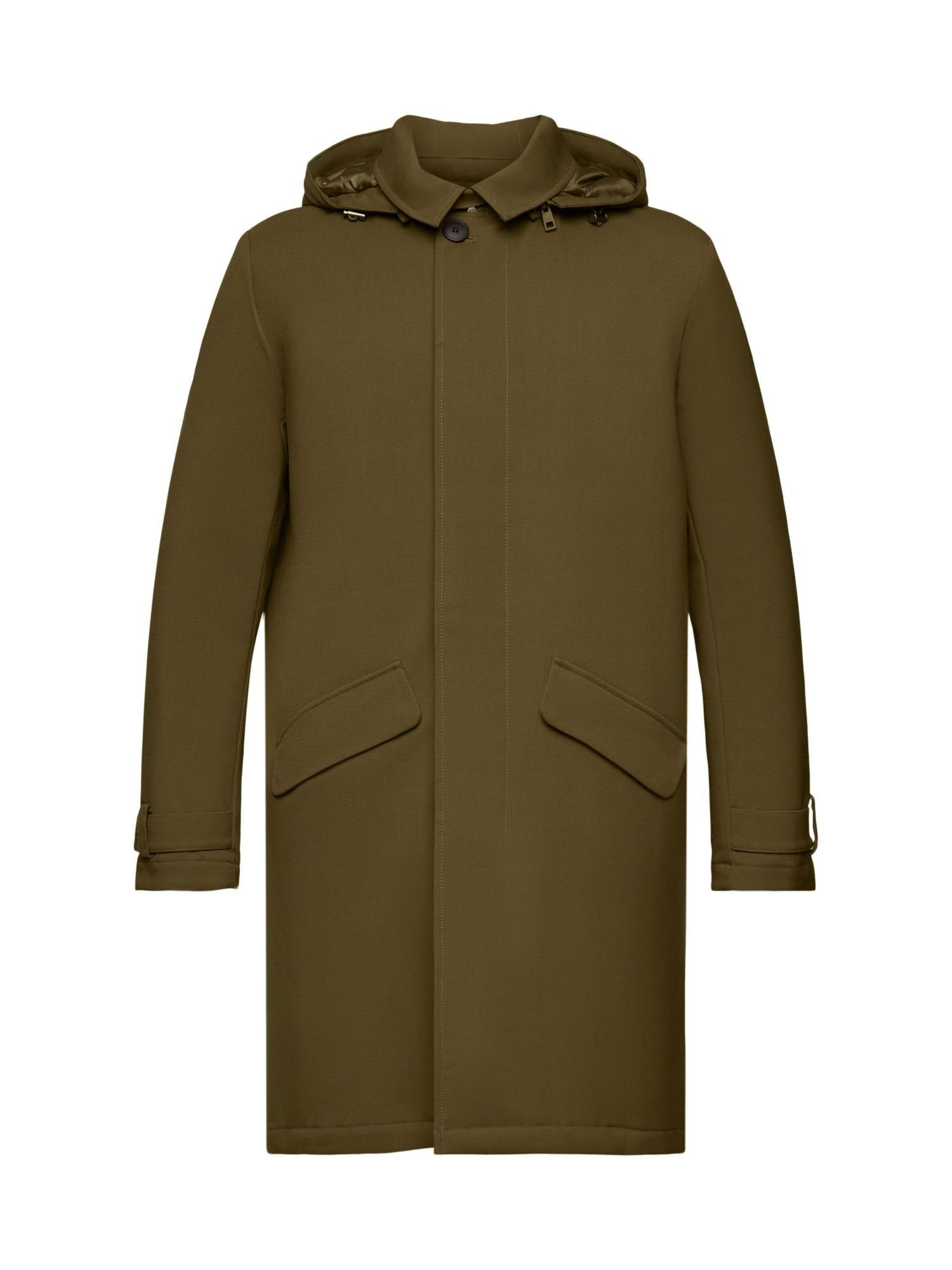 Esprit Collection Wintermantel Recycelt: Wattierter Mac Coat mit flexibler Kapuze