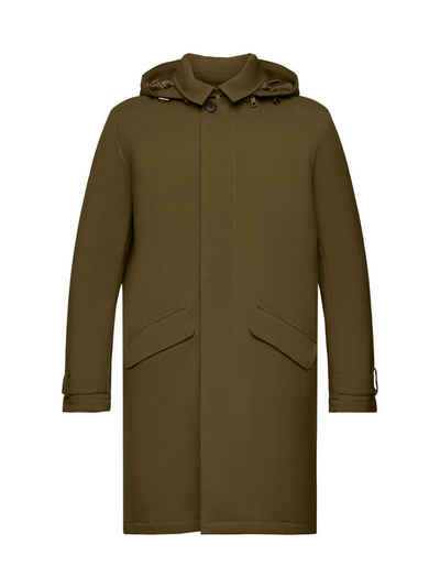 Esprit Collection Wintermantel Recycelt: Wattierter Mac Coat mit flexibler Kapuze