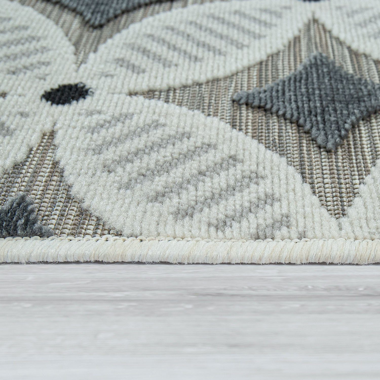 Teppich Charleroi grau 493, mm, geeignet Home, 3 und In- Outdoor rechteckig, 3D-Retro Paco Design, Höhe