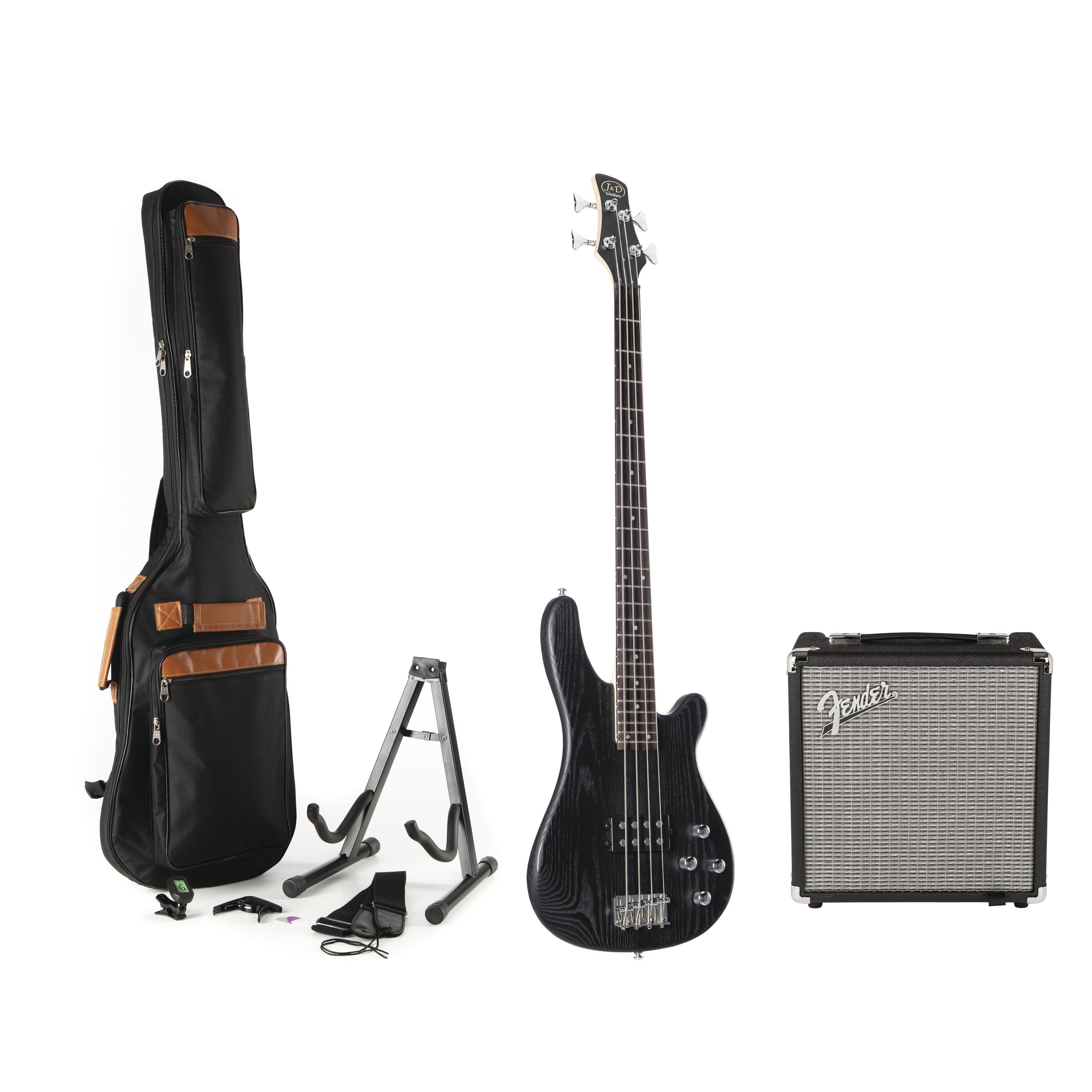 J & D E-Bass, Электрические басы, Bass-Sets, 200 Black + Rumble 15 - Pack basse électrique-Set