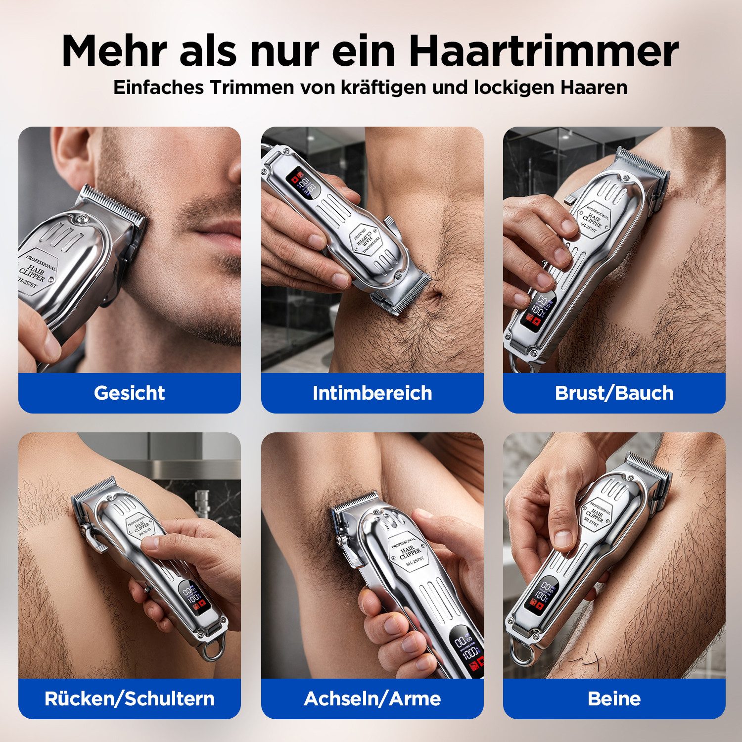 ANYSUN Haarschneider Profi Haar- und Bartschneider Elektrisch Haarschneidemaschine Set, Rasierer Elektrisch & Bartschneider Kit Haartrimmer Herren, Akku/Netz – Bild 5 von 5