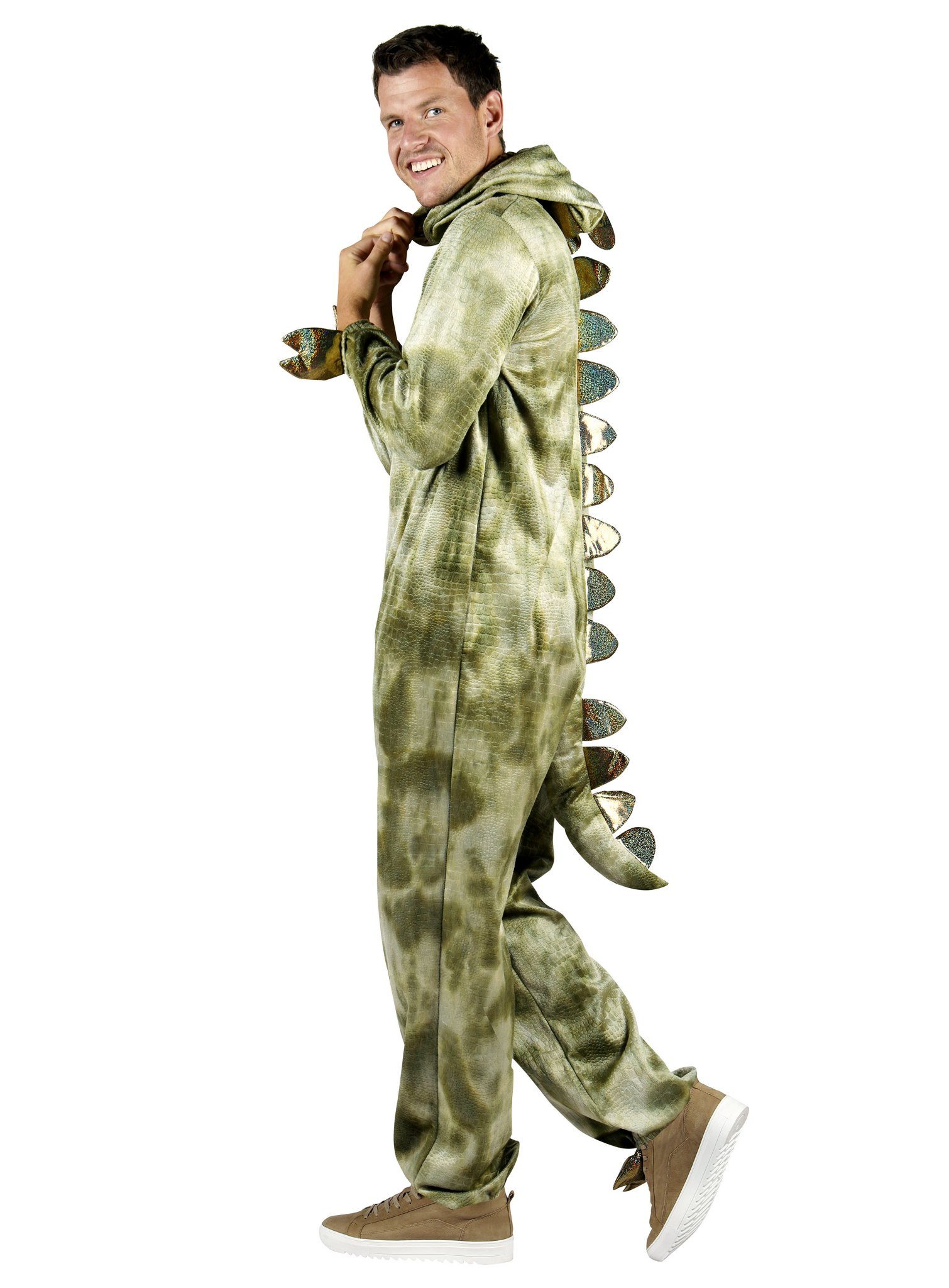 thetru Kostüm Dino Kostümoverall - Kostüm für Fasching Karneval, Kuscheliges Tierkostüm zum Wohlfühlen