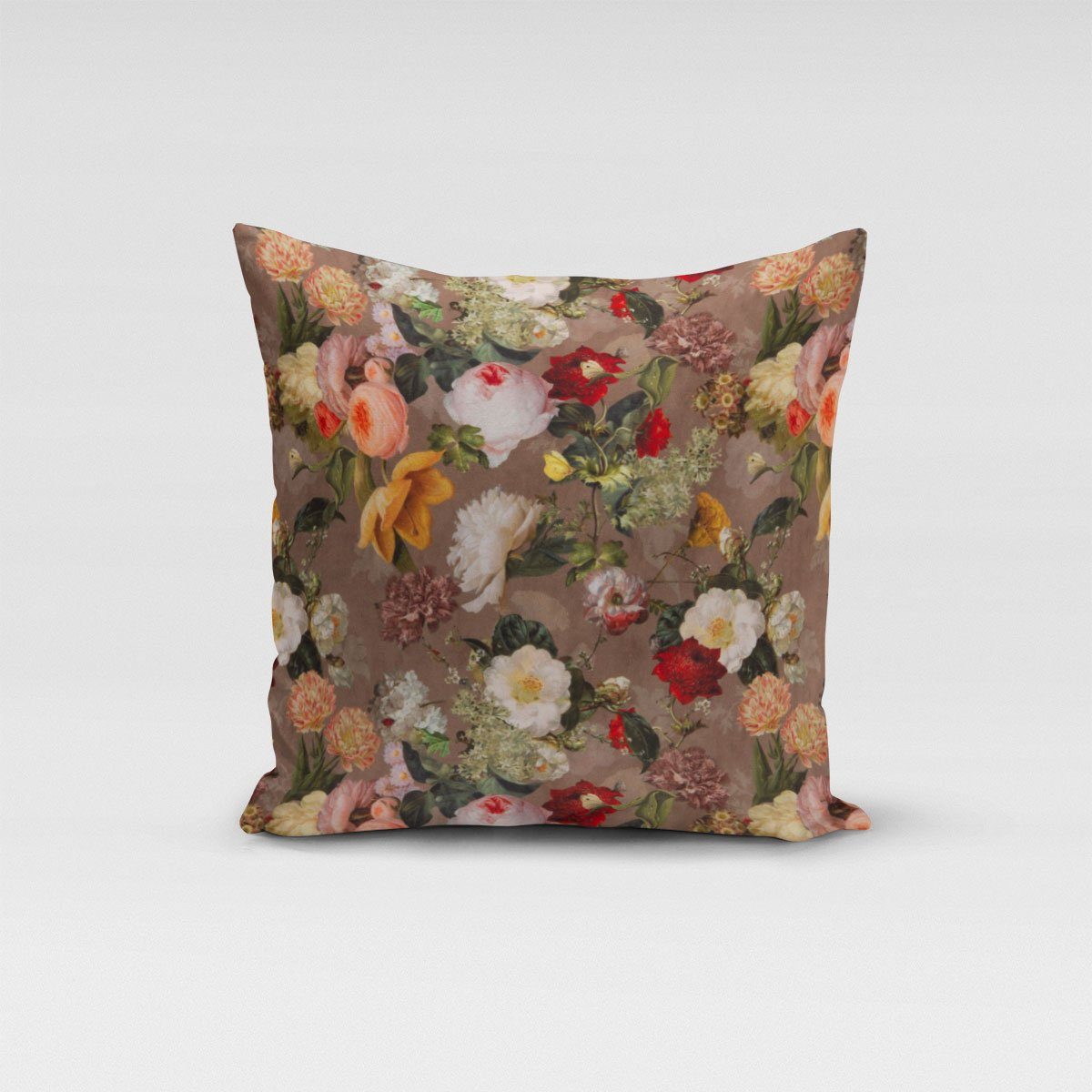 SCHÖNER LEBEN. Декоративные подушки SCHÖNER LEBEN. Подушкиhülle Samt Vintage Rosen Blumen braun