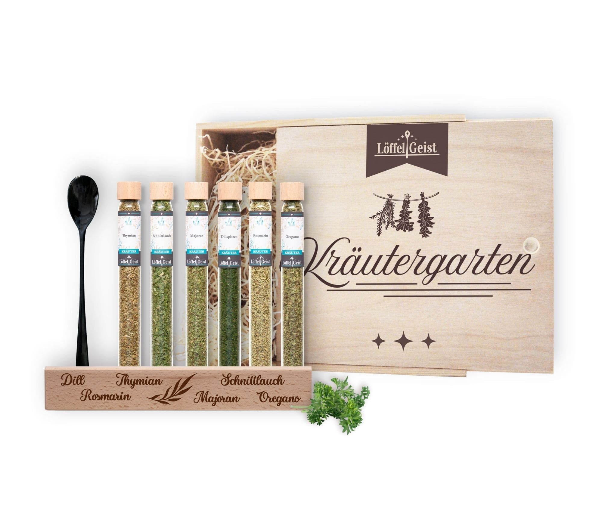 Löffelgeist Lebensmittel-Geschenkset Geschenkbox Kräutergarten