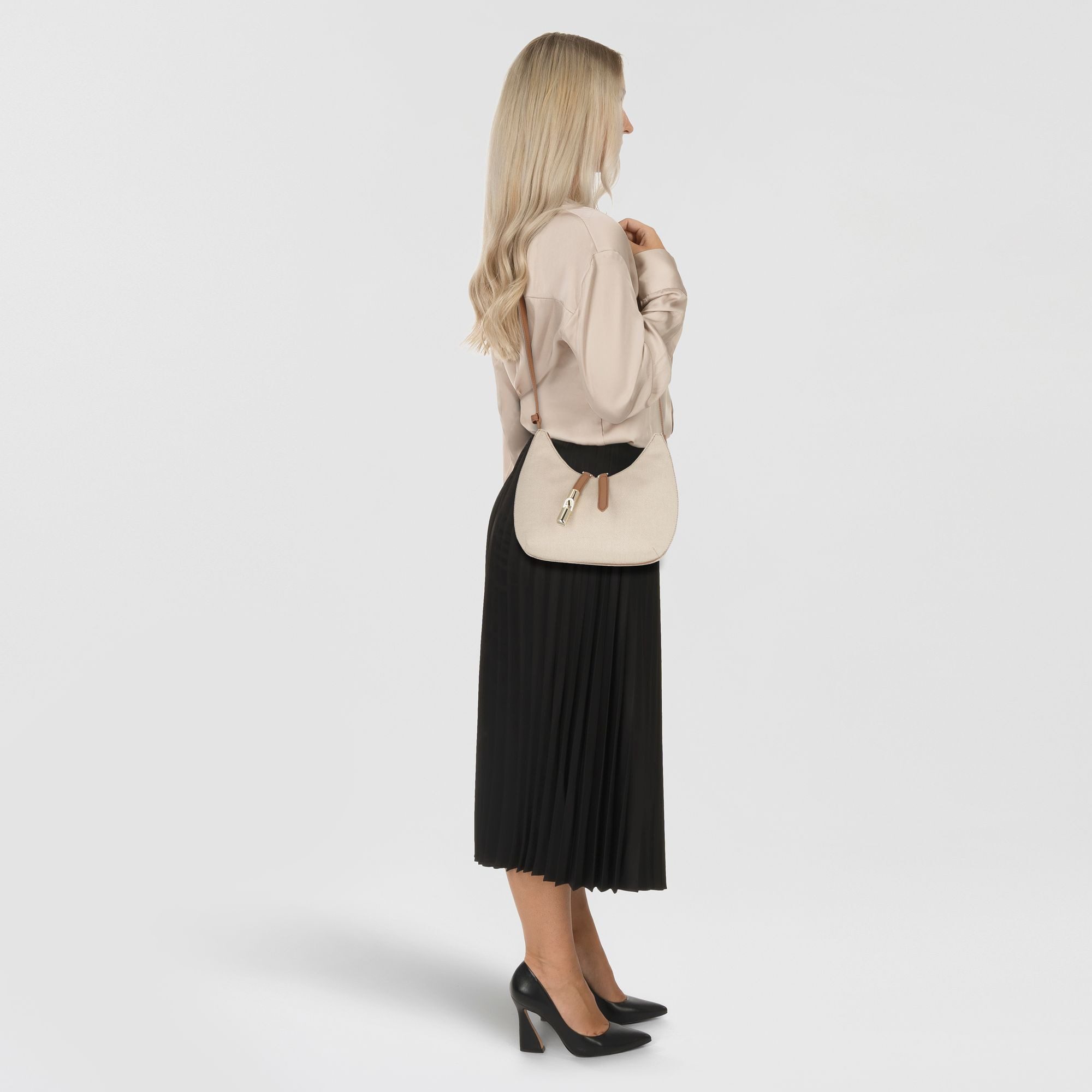 Furla Schultertasche Goccia, Baumwolle günstig online kaufen