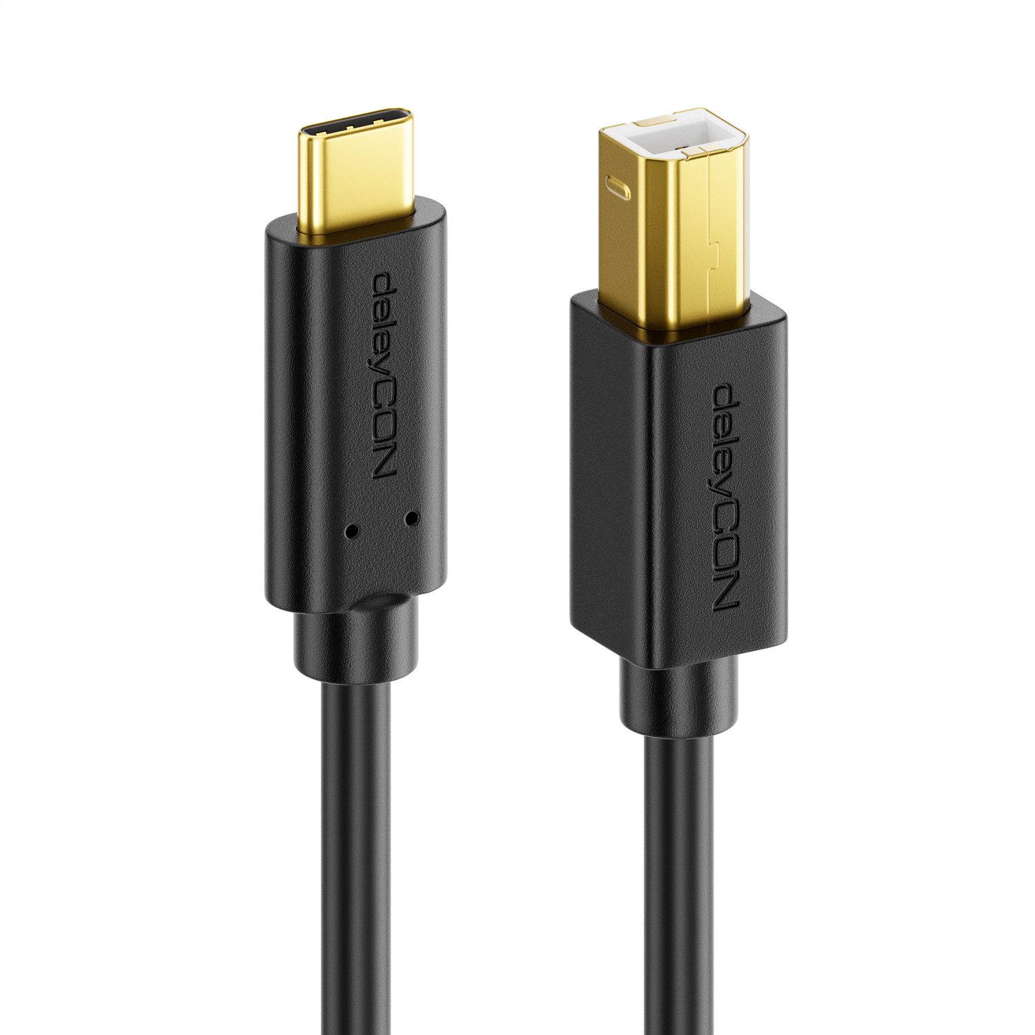 deleyCON deleyCON 1m USB C Kabel Datenkabel USB 2.0 USB-B zu USB-C Computer Tintenstrahldrucker