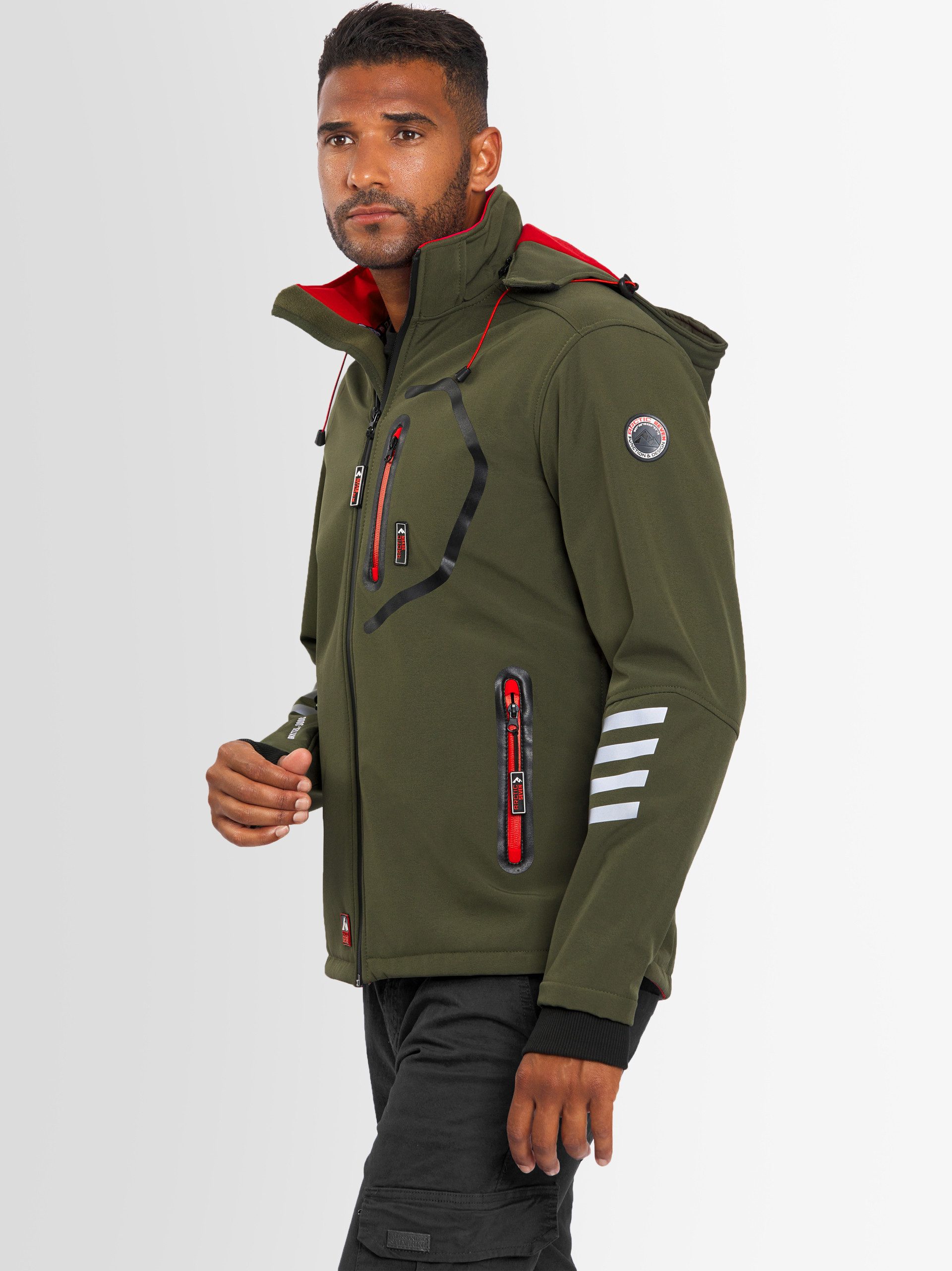 Arctic Seven Softshelljacke ASColori Outdoorjacke mit abnehmbarer Kapuze
