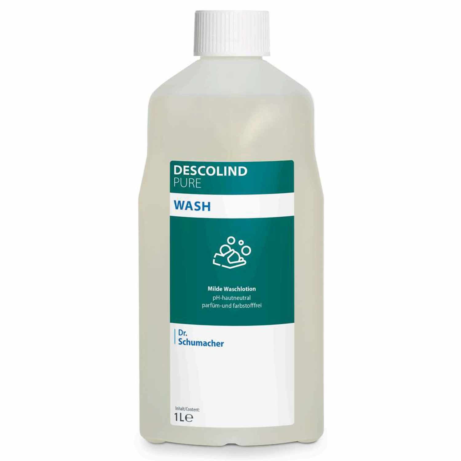Dr. Schumacher Körperlotion Dr. Schumacher Descolind Pure Wash Waschlotion 1000 ml, 1-tlg., pH-hautneutral, parfüm- und farbstofffrei