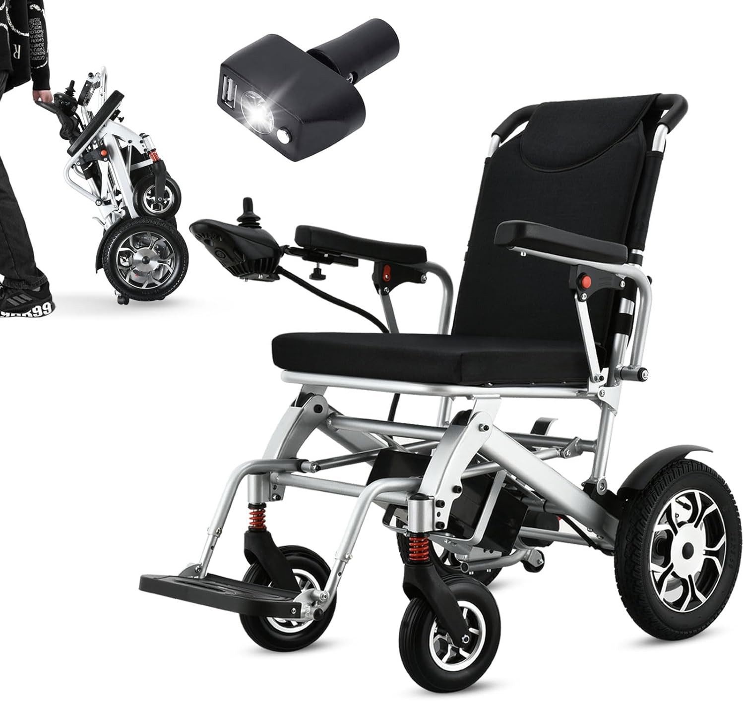 DOTMALL Elektrischer Rollator Tripaide Faltbar Elektrischer Rollstuhl 24KM Fahrstrecke