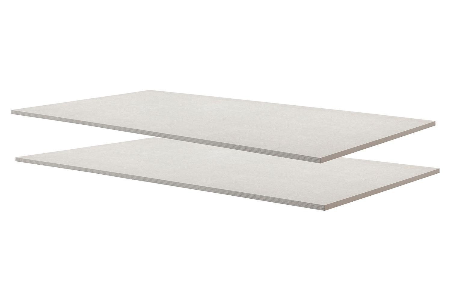 Composad Einlegeboden 2er Set SYSTEMA, Grau, Texline Dekor, B 123 x H 2 x T 55 cm