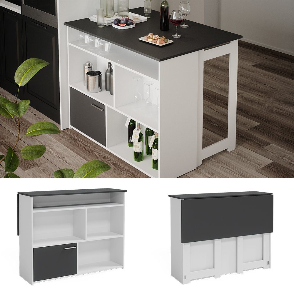 Vicco Bartisch Dominic, Anthrazit/Weiß, 116 x günstig online kaufen