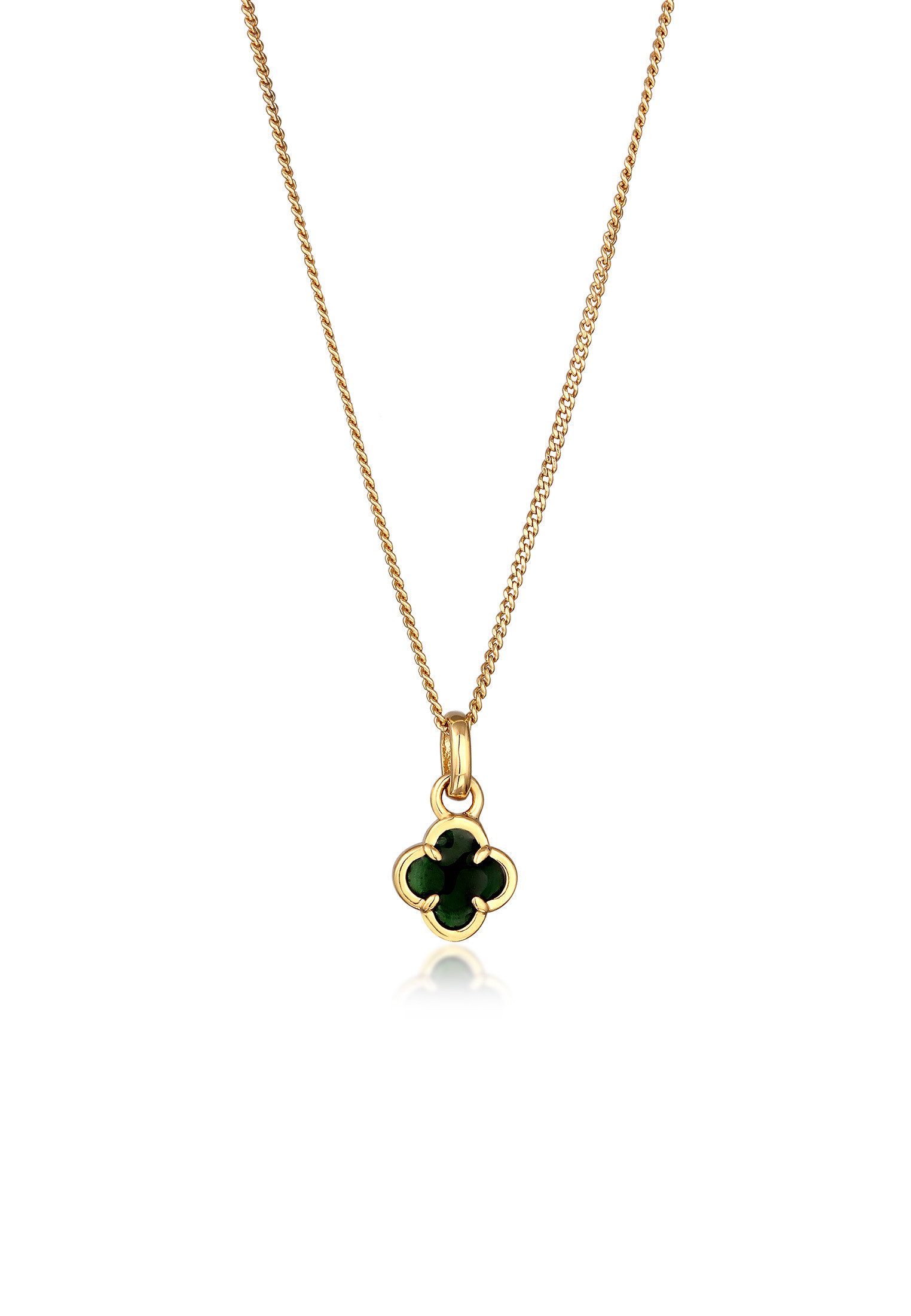 Elli Kette mit Anhänger Kleeblatt Emaille Anhänger 925 Sterling Silber verg günstig online kaufen