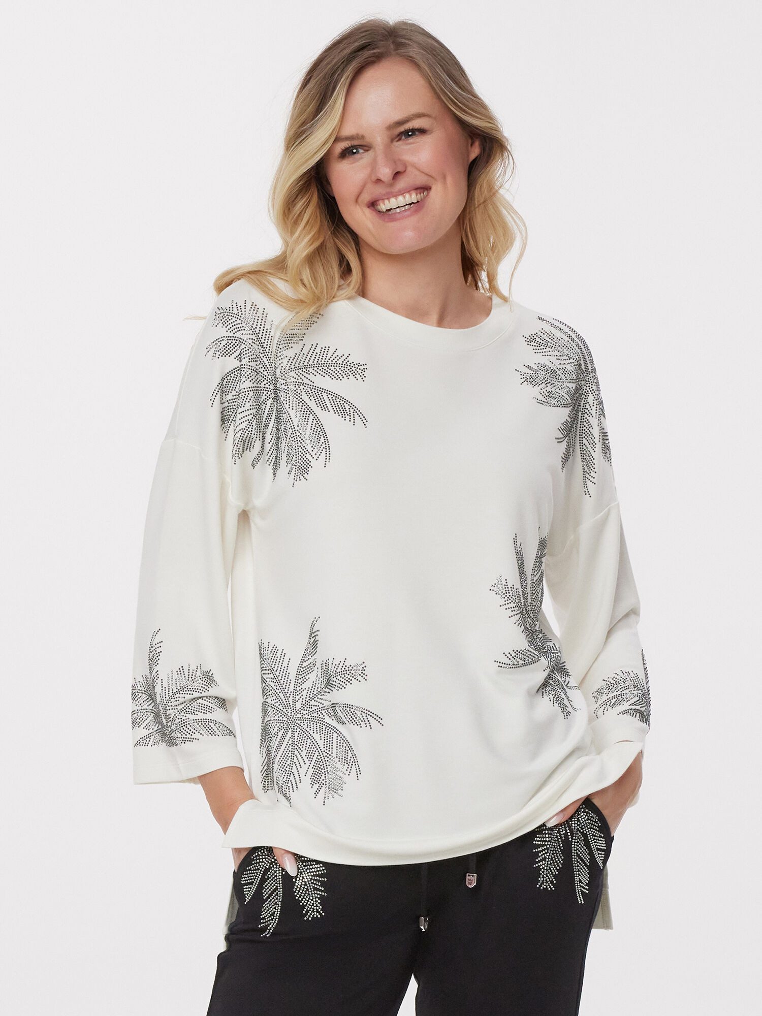 MONACO blue WEEKEND Langarmshirt Langarmshirt Figurumspielend günstig online kaufen