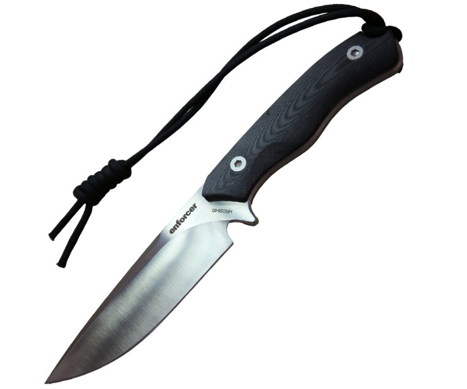 enforcer Universalmesser Enforcer Einsatzmesser FDF mit Nylonscheide,22cm, Schwarz, (2 St), durchgehende Klinge