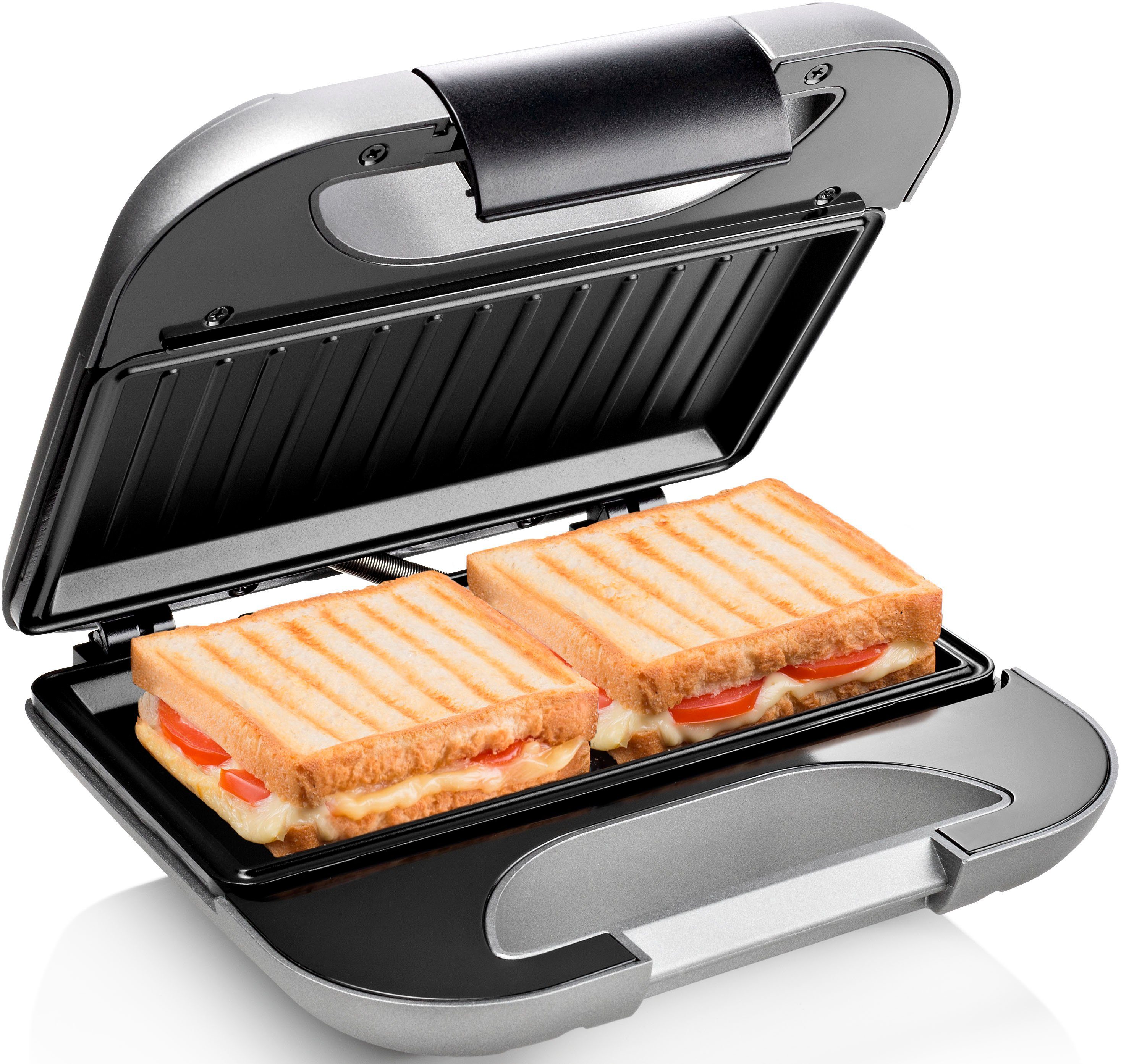 PRINCESS Sandwichmaker 127003 DeLuxe, 750 W, 22x12cm Bratfläche, 0,85 m Kabellänge, mit Sicherheitsverschluss