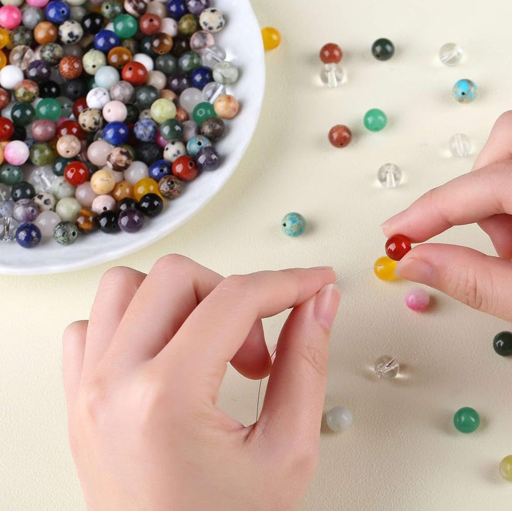 CLTYQ Ketten und Armband Set bunte Kandi-Ponyperlen in Mischfarben mit Loch,DIY-Perlen (45-tlg., Bastelset für Kinder), für Armbänder, für Kinder, Halsketten und Schlüsselanhänger