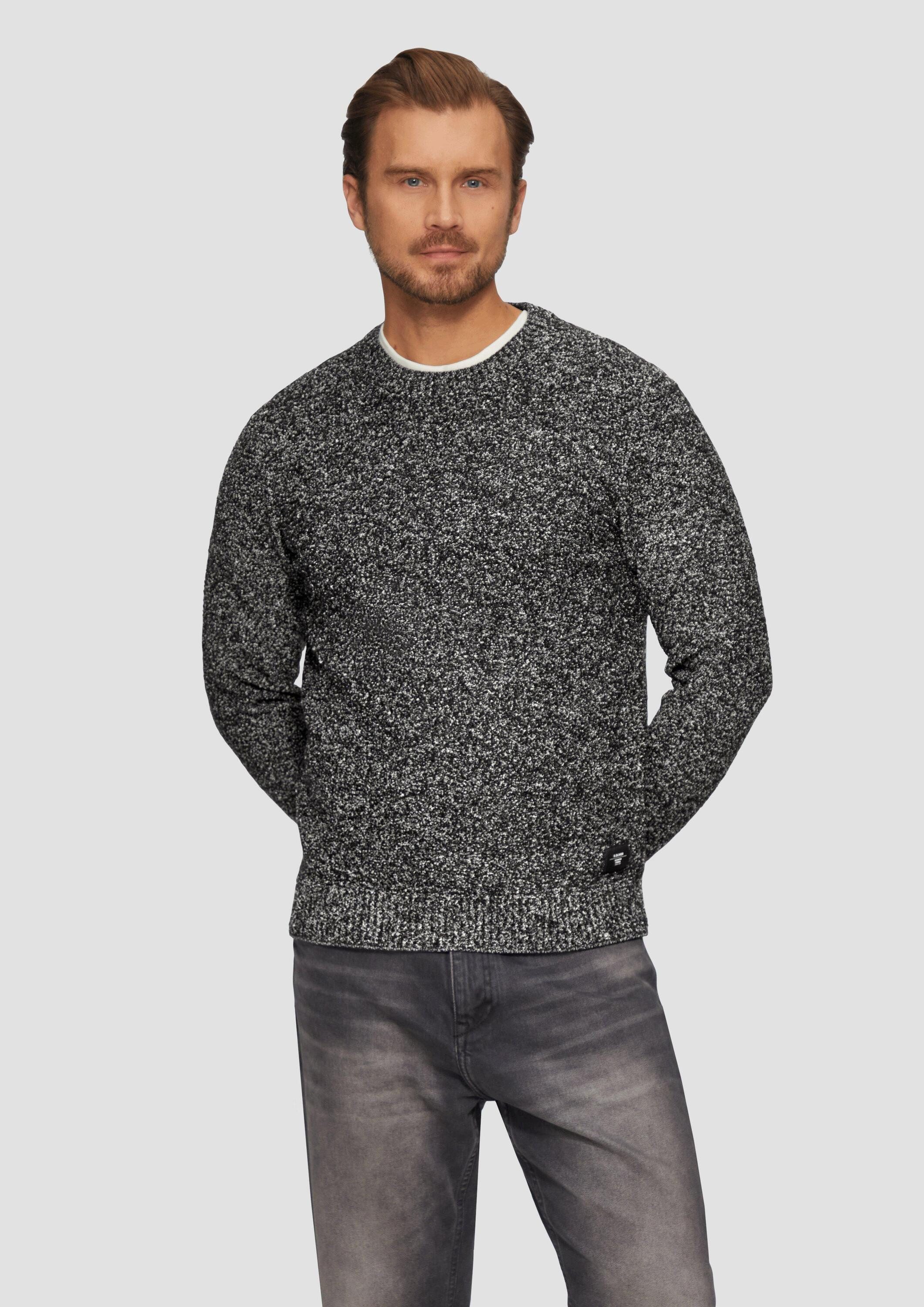 s.Oliver Longpullover Strickpullover Grobstrickpullover in Melange-Optik günstig online kaufen