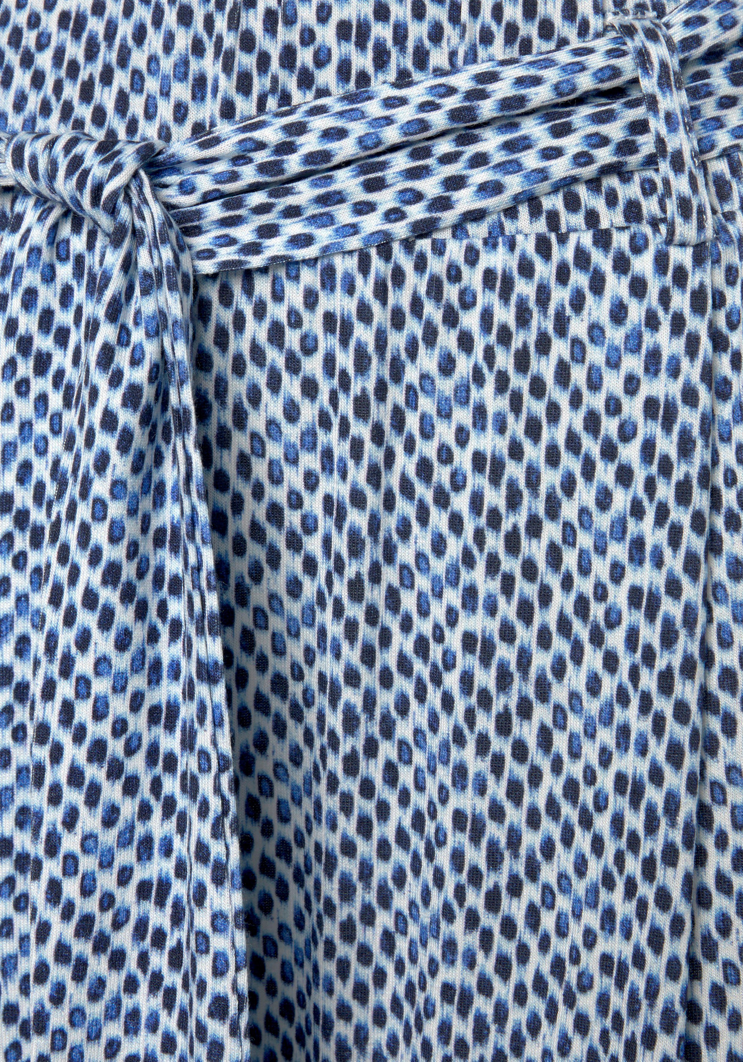 LASCANA Culotte mit luftig-weitem Bein (mit Bindegürtel) leicht und elastisch, Jerseyhose, luftige Sommerhose, Schlupfhose