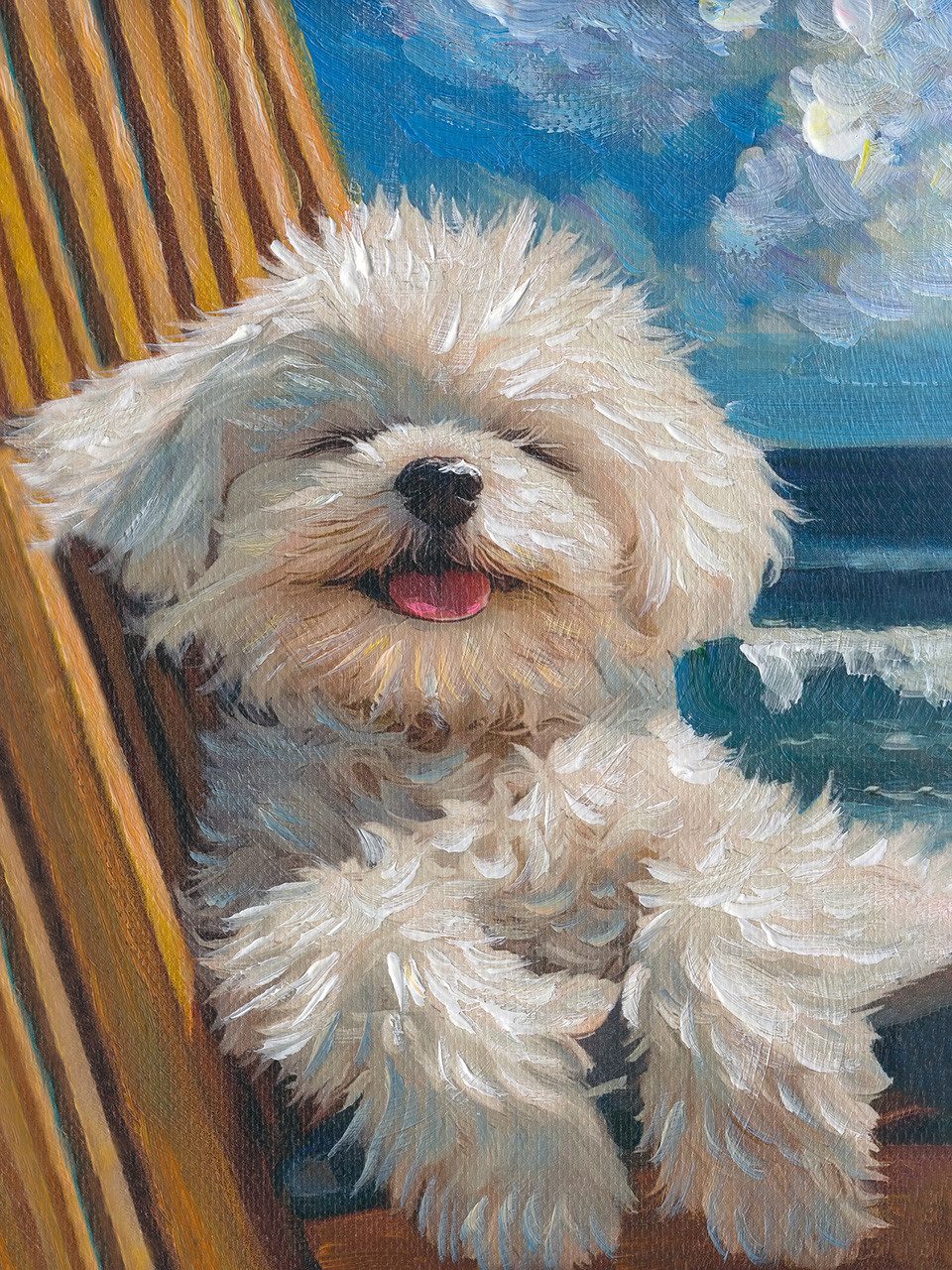 ArtUniverse Gemälde Fluffy Summer 30x40 cm, Fluffy Summer, Handveredelt - Unikatcharakter