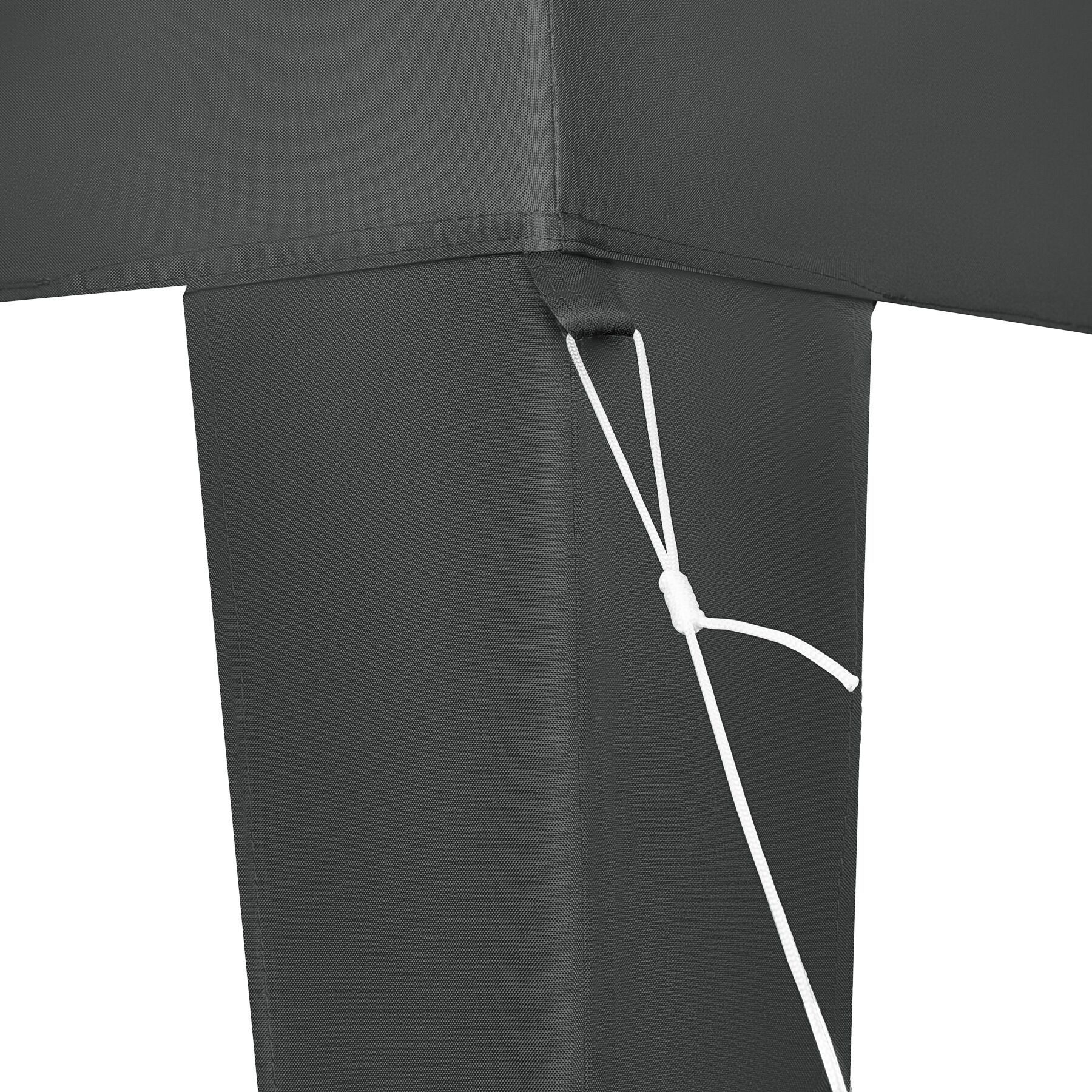 tectake Pavillon Rattan Gartenzelt, inklusive Spannseile, Heringe und Tragetasche, mit 0 Seitenteilen, (Partyzelt Linosa, in grau), 3 x 3 m, faltbar und wasserabweisend, höhenverstellbar, mit UV-Schutz