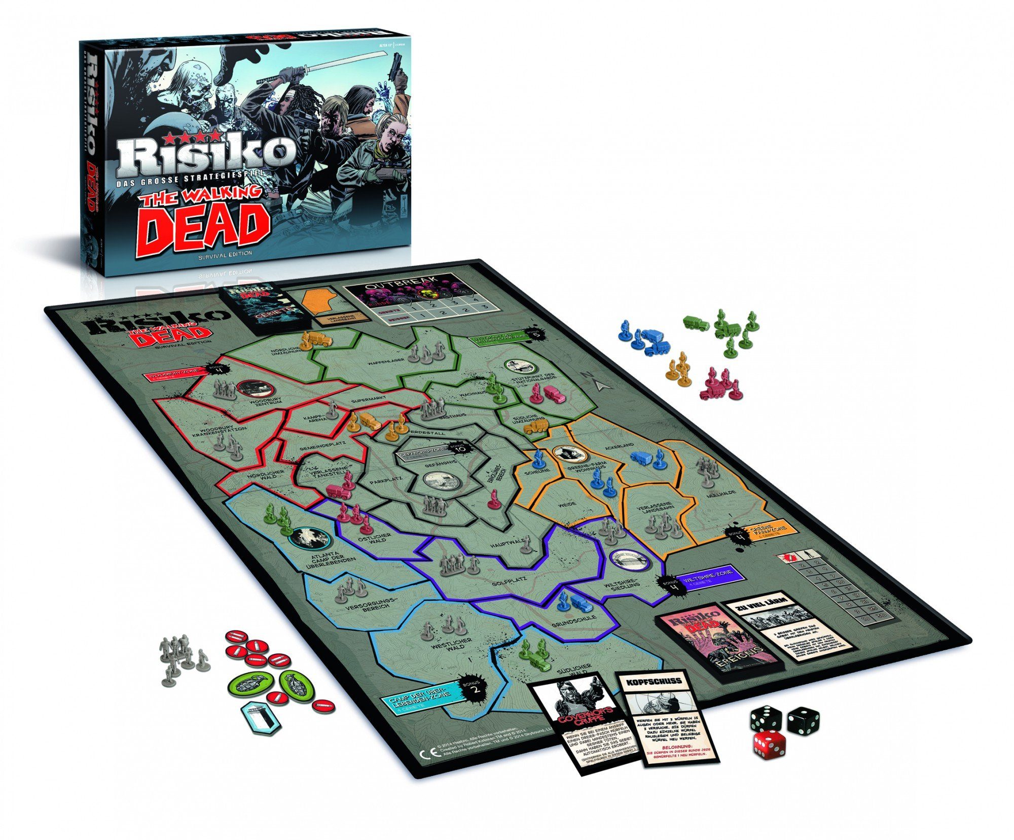 Winning Moves Spiel Risiko The Walking Dead, Brettspiel, deutsche Version
