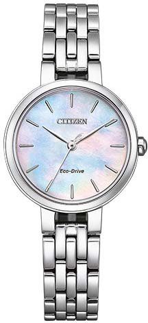 Citizen Solaruhr EM0990-81Y, Armbanduhr, Damenuhr, Edelstahlarmband, Saphirglas