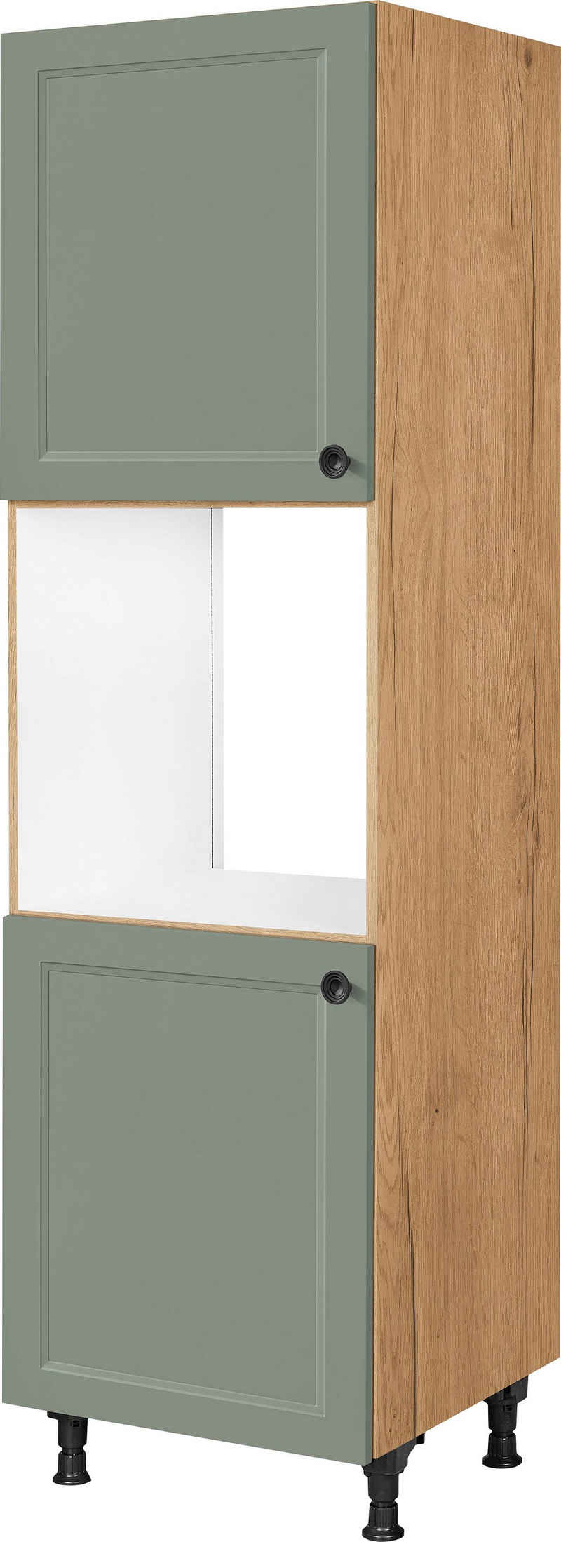 nobilia® Herdumbauschrank "Cascada", Ausrichtung wählbar, mit zwei zusätzlichen Türen, vormontiert, Breite/Höhe: 60/167,8 cm
