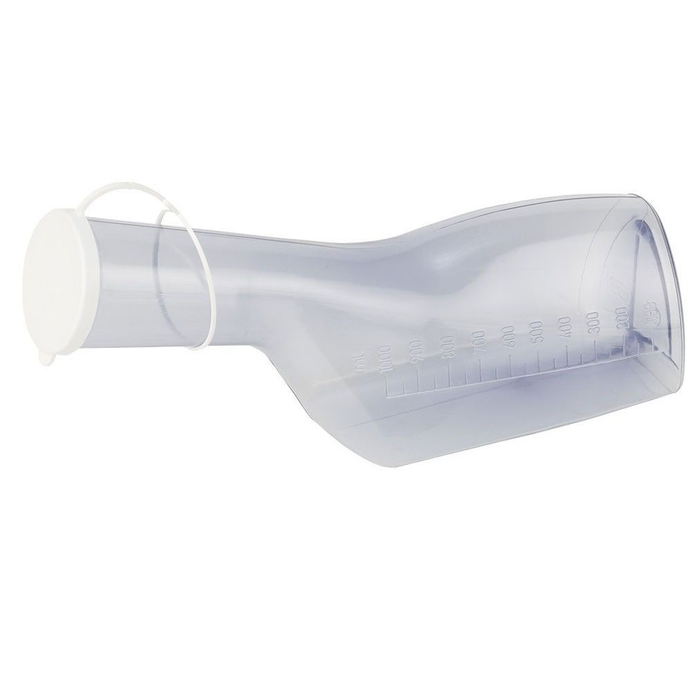 RUSSKA Urin-Flasche Urinflasche für Herren, aus Kunststoff glasklar