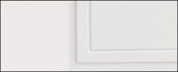 Feldmann-Wohnen Winkelküche Salo, 387x268x207cm weiß / weiß supermatt, aufgesetzte 3D Kassettenfronten