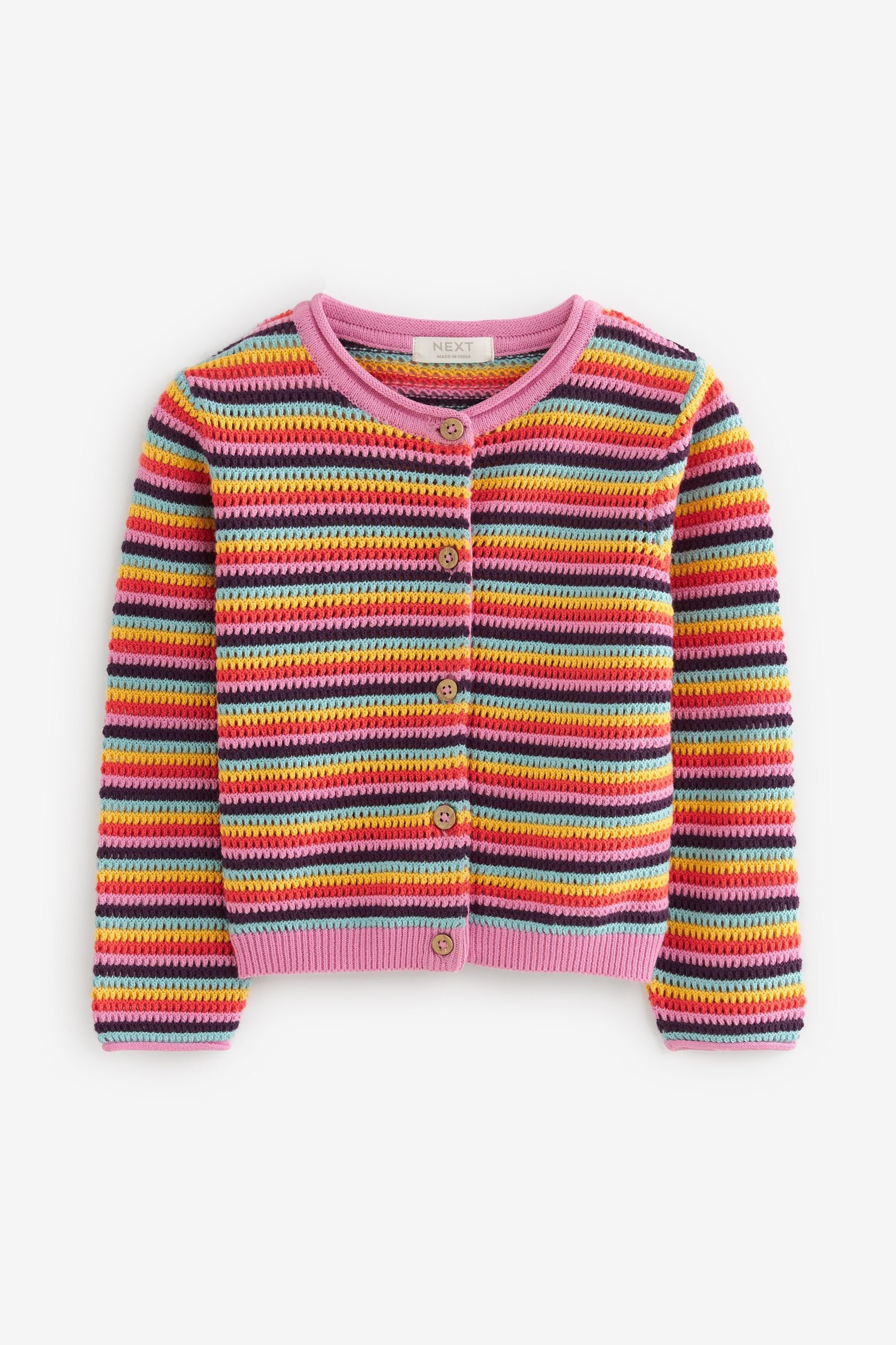 Next Strickjacke Strickjacke mit Regenbogen (1-tlg)