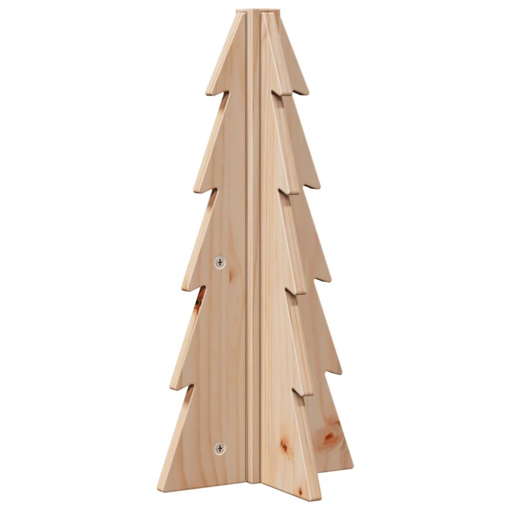 vidaXL Künstlicher Weihnachtsbaum Weihnachtsbaum Holz zum Schmücken 49 cm Massivholz Kiefer