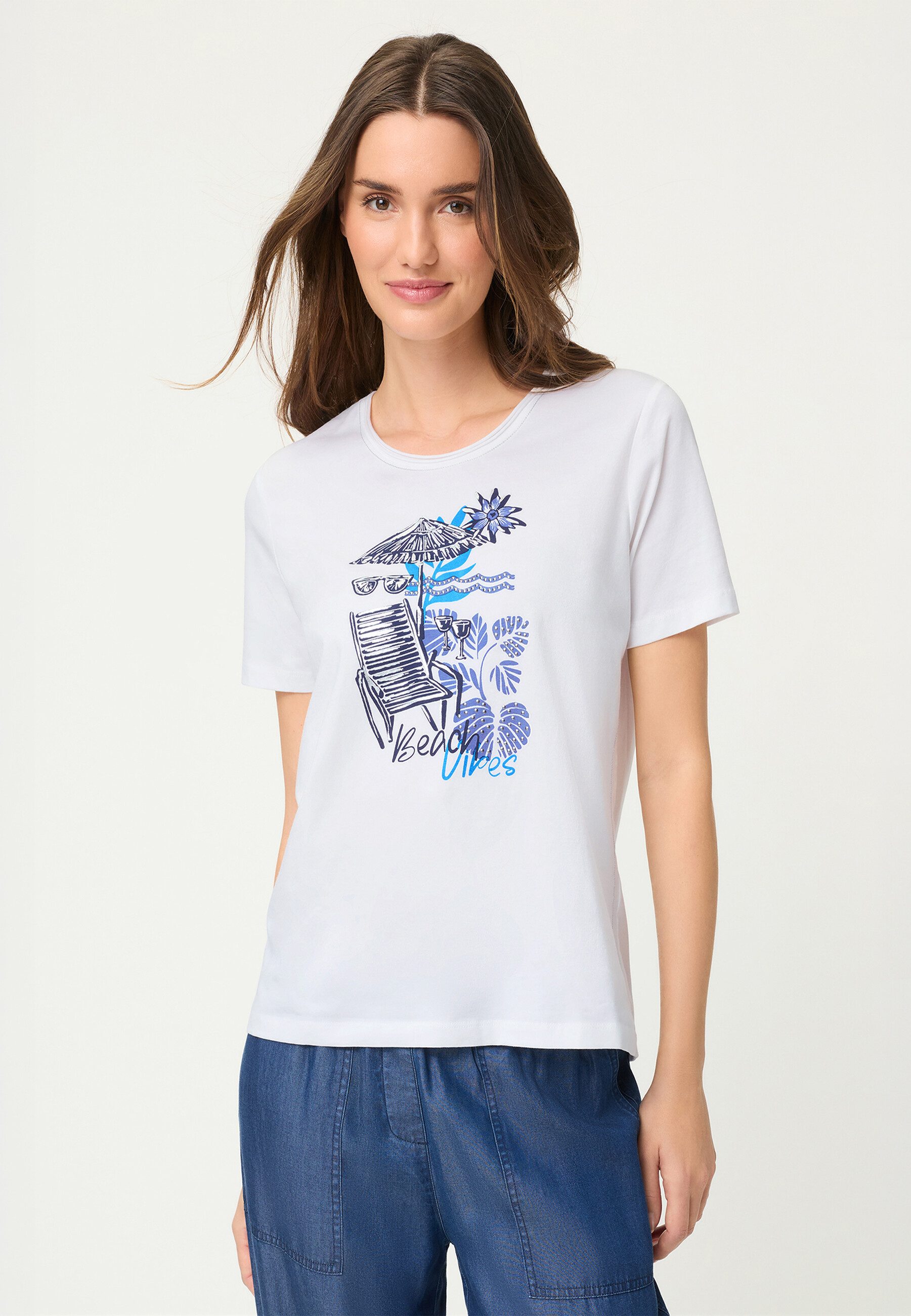 Olsen T-Shirt Shirt mit Placement-Print
