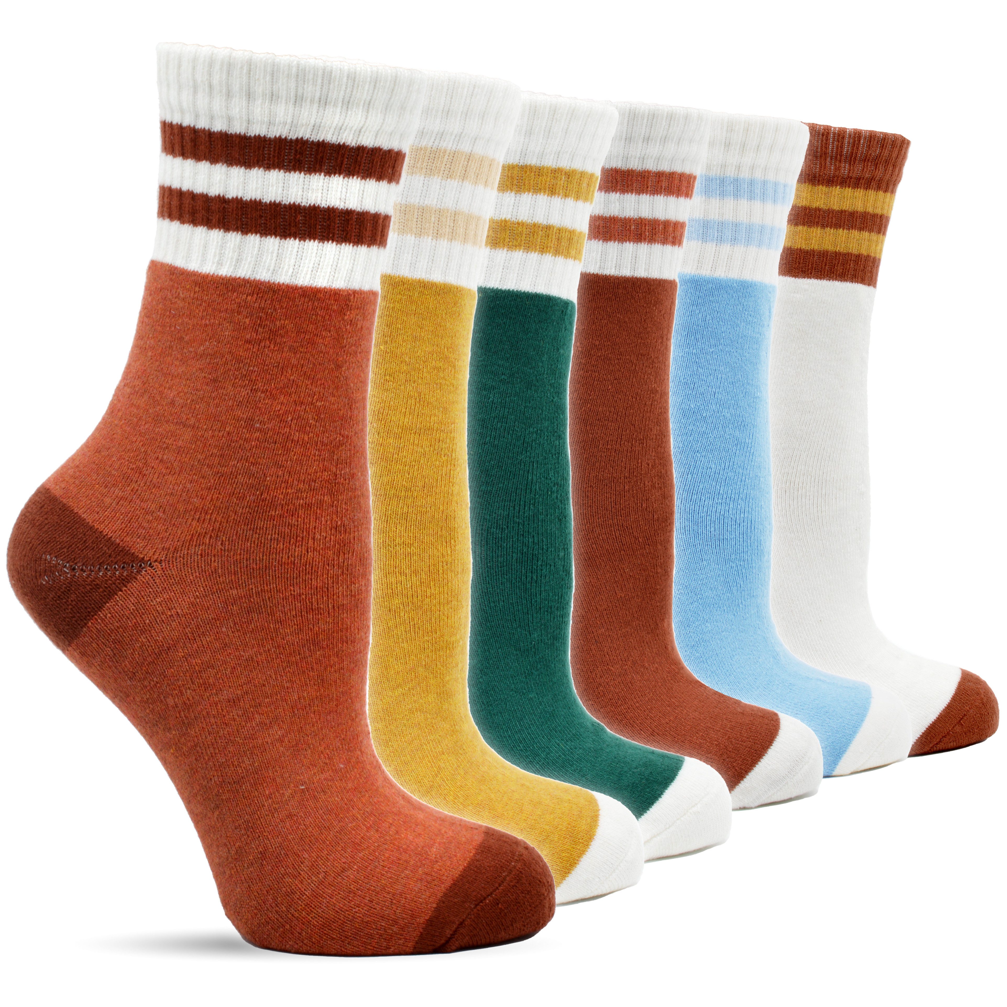 Frostfighter Thermosocken bunte Wintersocken für Damen (6-Paar) Vollfrottee Innenfutter, warme dicke bunte Socken