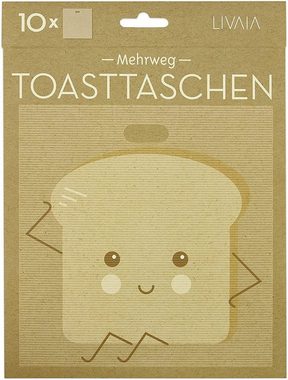 LIVAIA Backpapier Premium Toaster Tüten 10x für Toaster, Backofen, Mikrowelle u. Grill, Ptfe