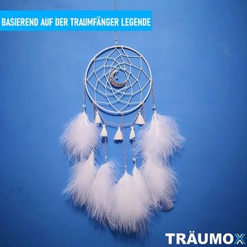 MAVURA Traumfänger TRÄUMOX Traumfänger LED Perlenfeder Dreamcatcher, beleuchtet Dekoration mit weißen Federn