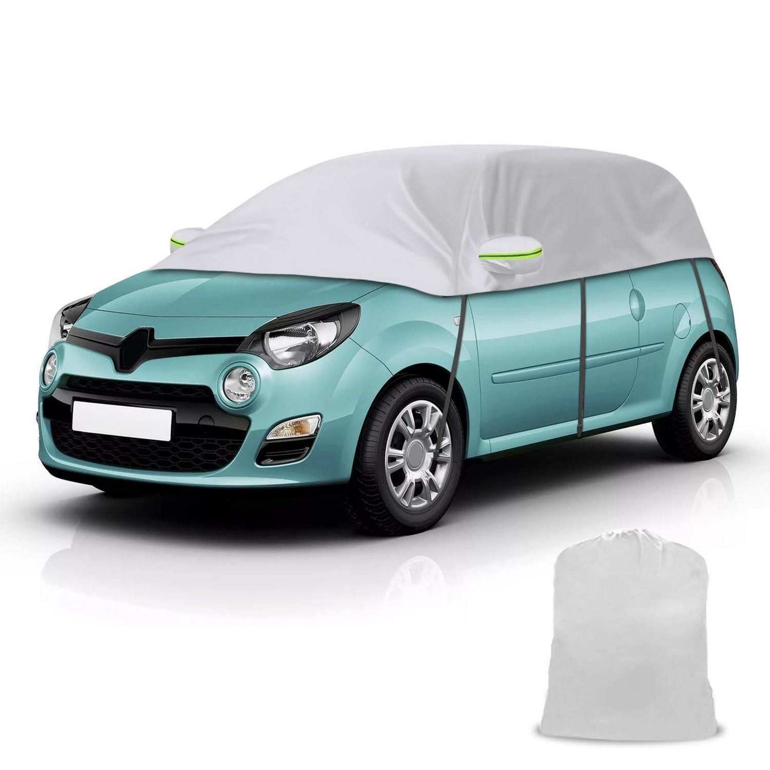 LuxusKollektion Autoplane Halbgarage Softtop Abdeckung Haken Silber Renault Twingo 1993-2024 (1-St)