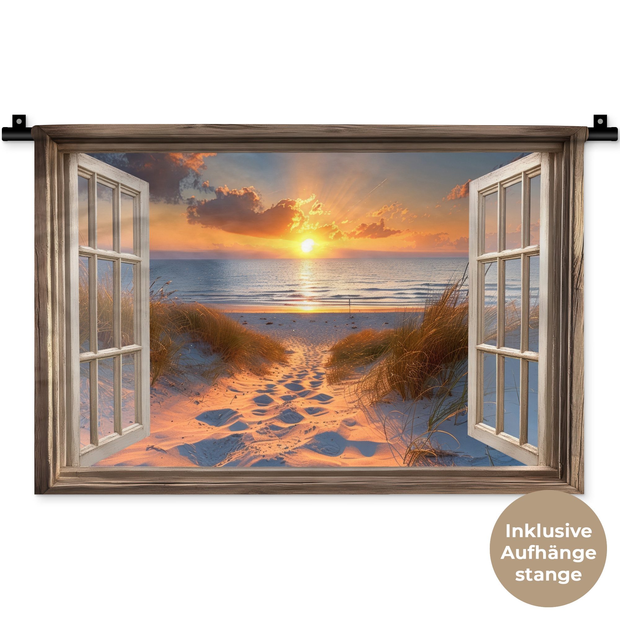 MuchoWow Wandteppich Durchblick - Strand - günstig online kaufen