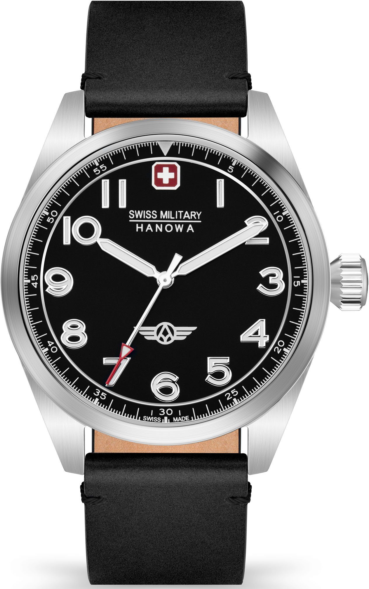Uhr Schweizer Schwarz FALCON, Military Hanowa SMWGA2100401 Swiss
