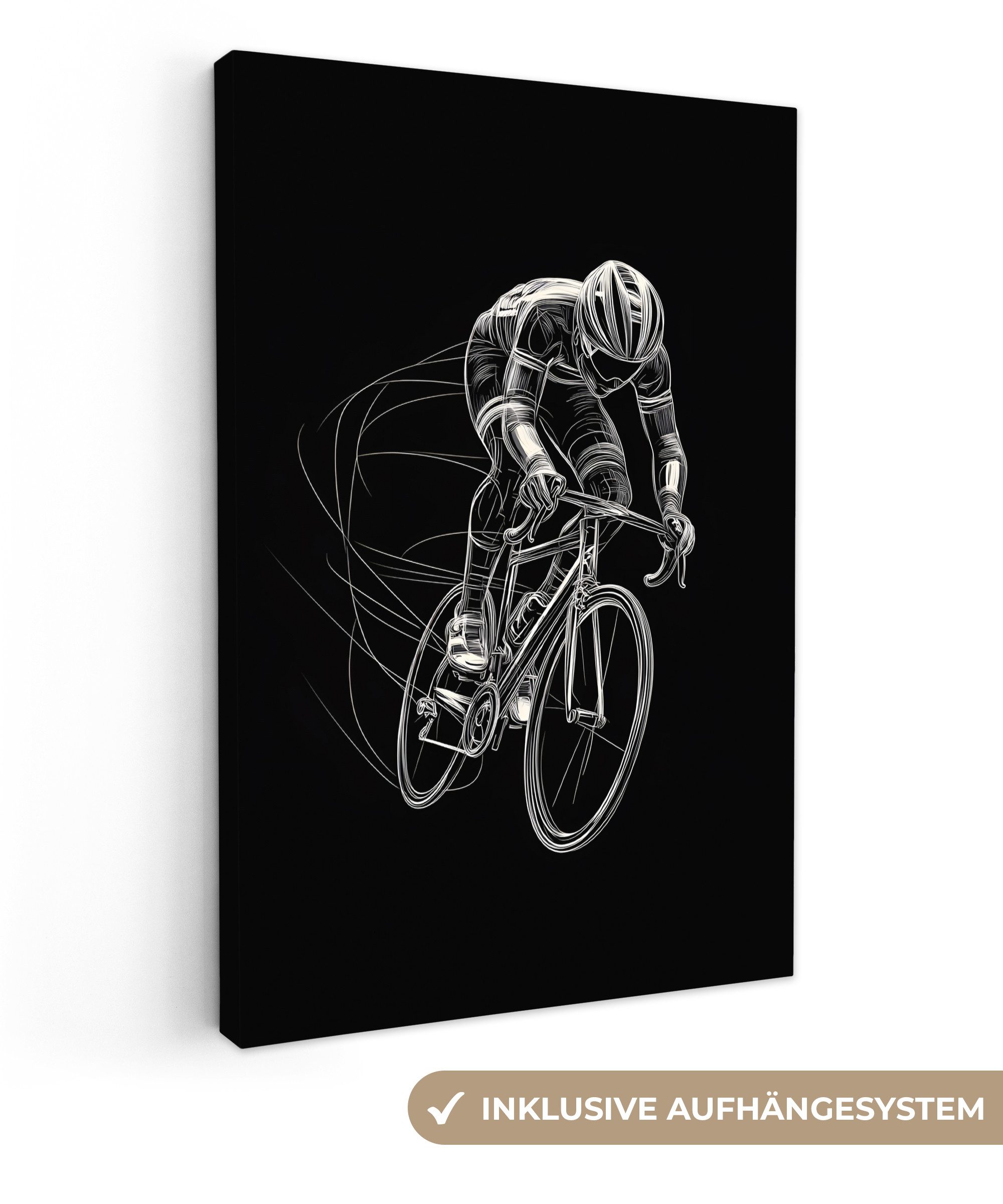 OneMillionCanvasses® Leinwandbild Strichzeichnung - Weiß - günstig online kaufen