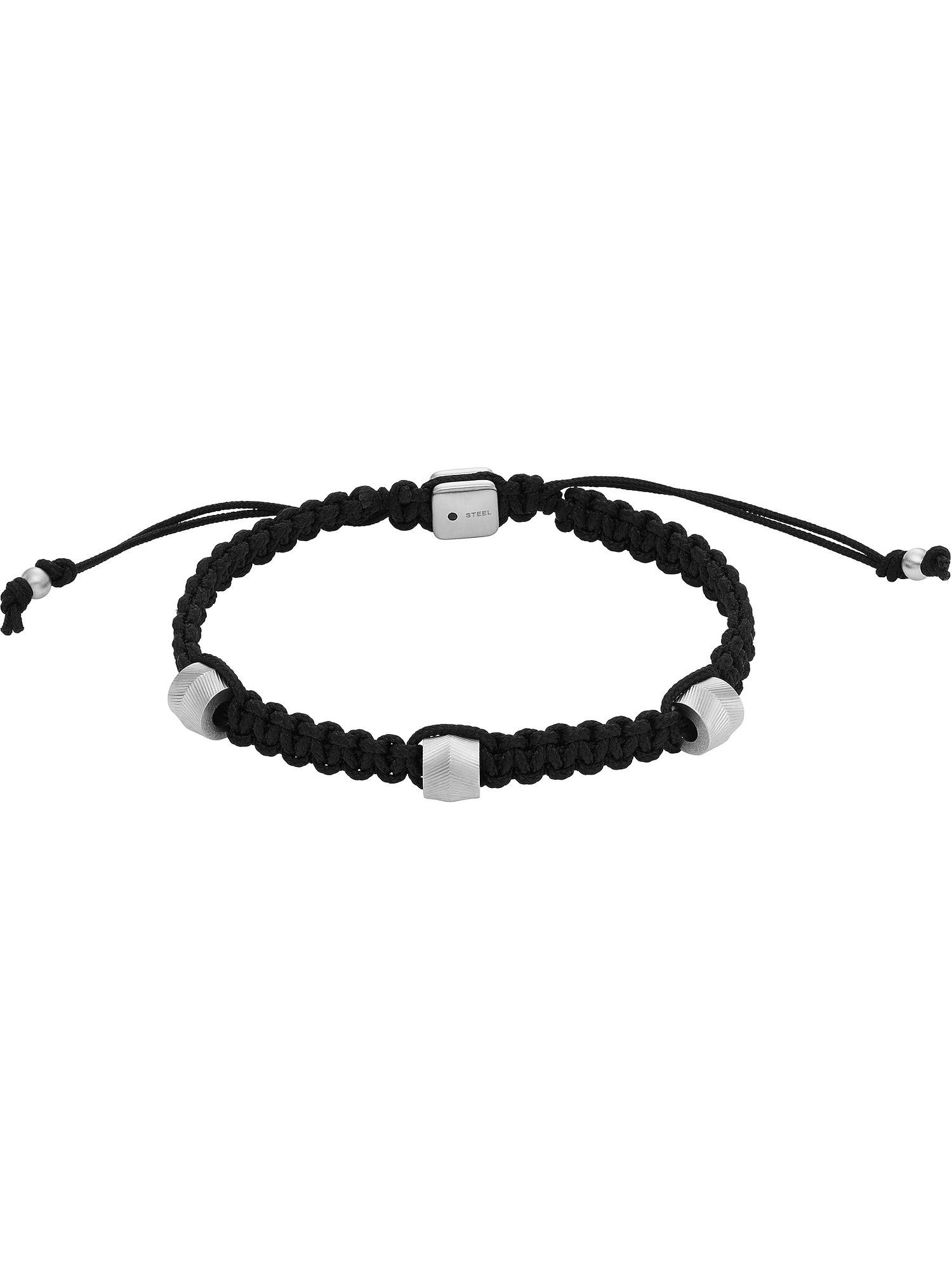 Armband Fossil Herren-Armband Edelstahl, Perlon/Nylon