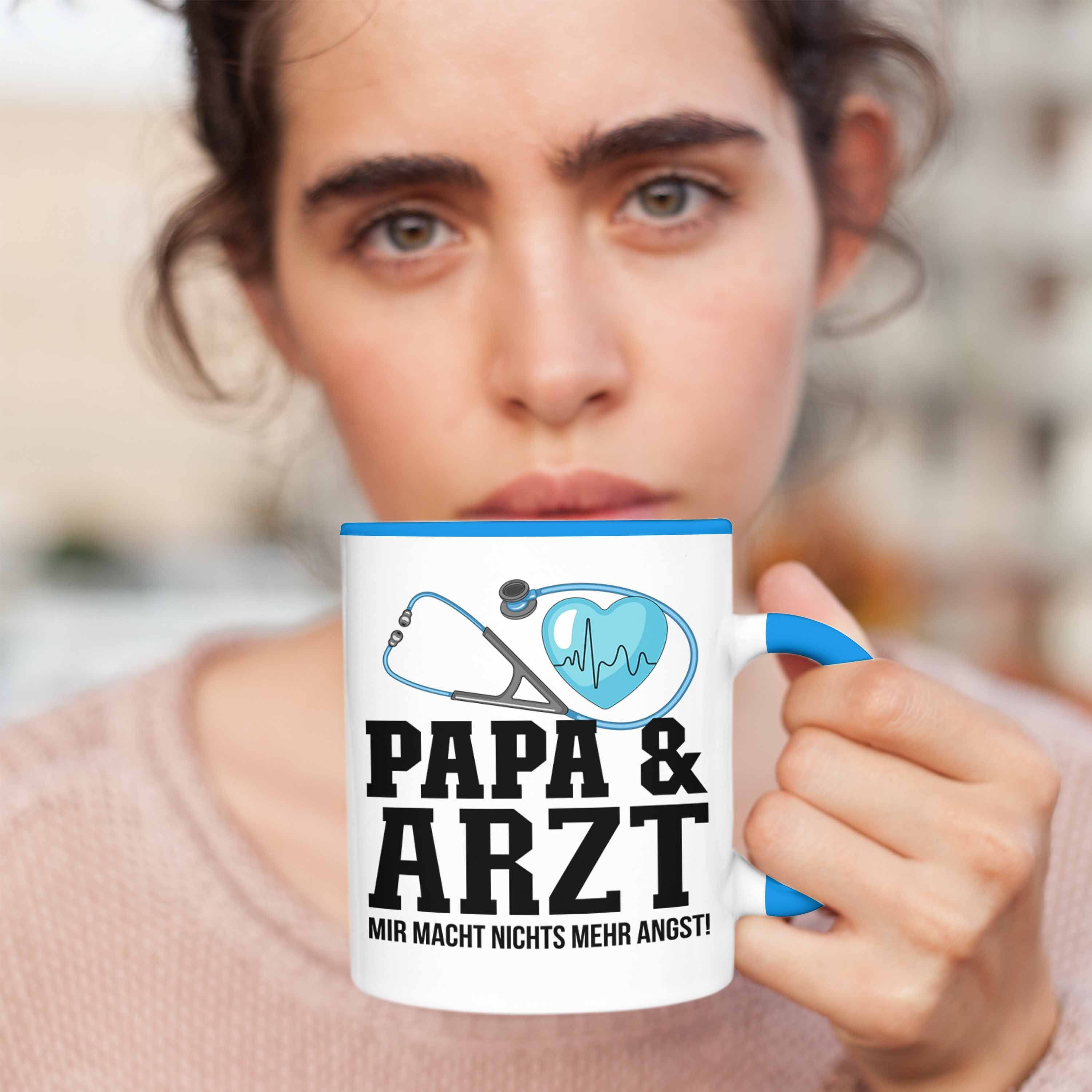 - Arzt und Trendation Geschenkidee Geburtst Blau Papa Vater für Ärzte Tasse Tasse Trendation